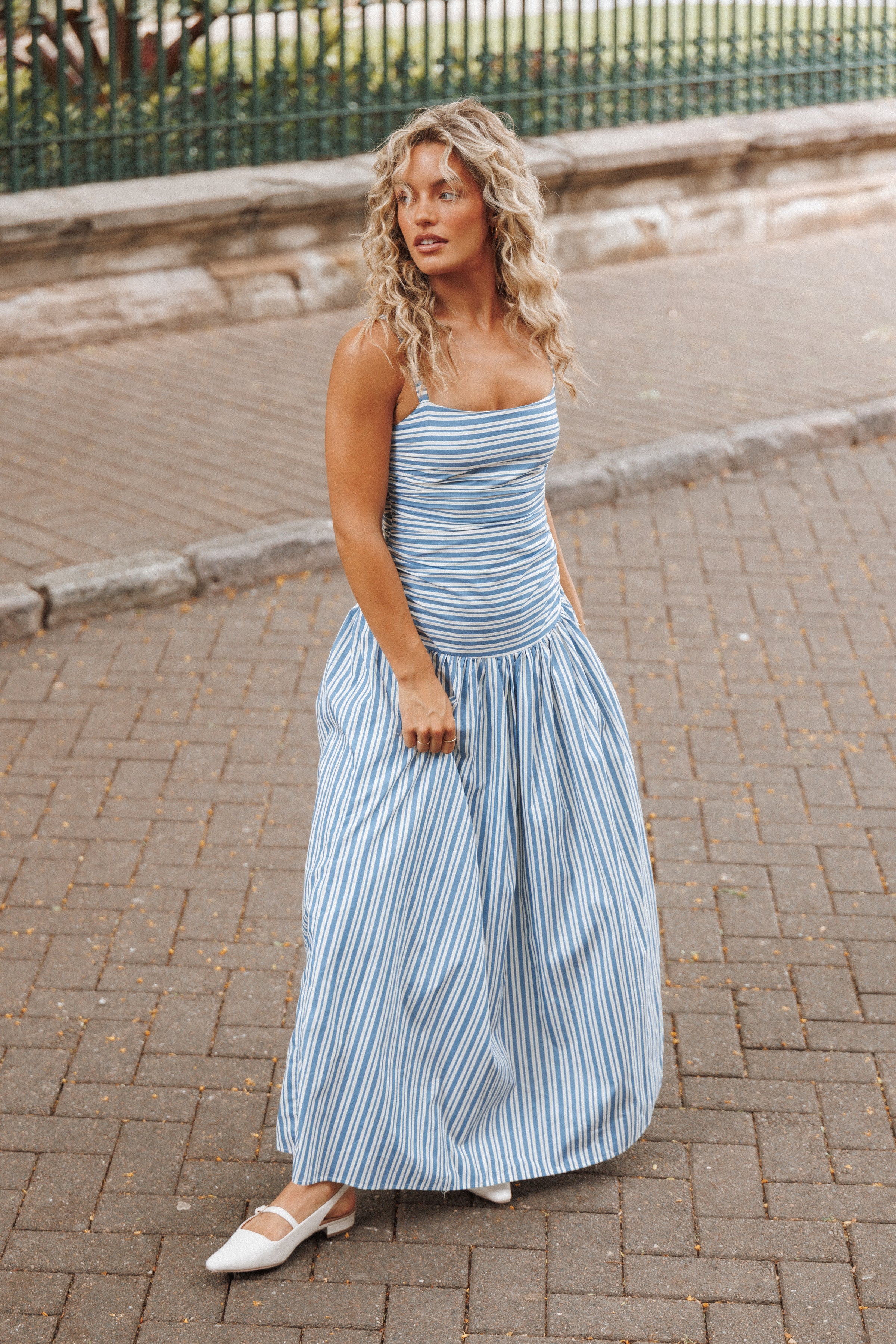 DRESSES Carlisle Maxi Dress - Blue Stripe