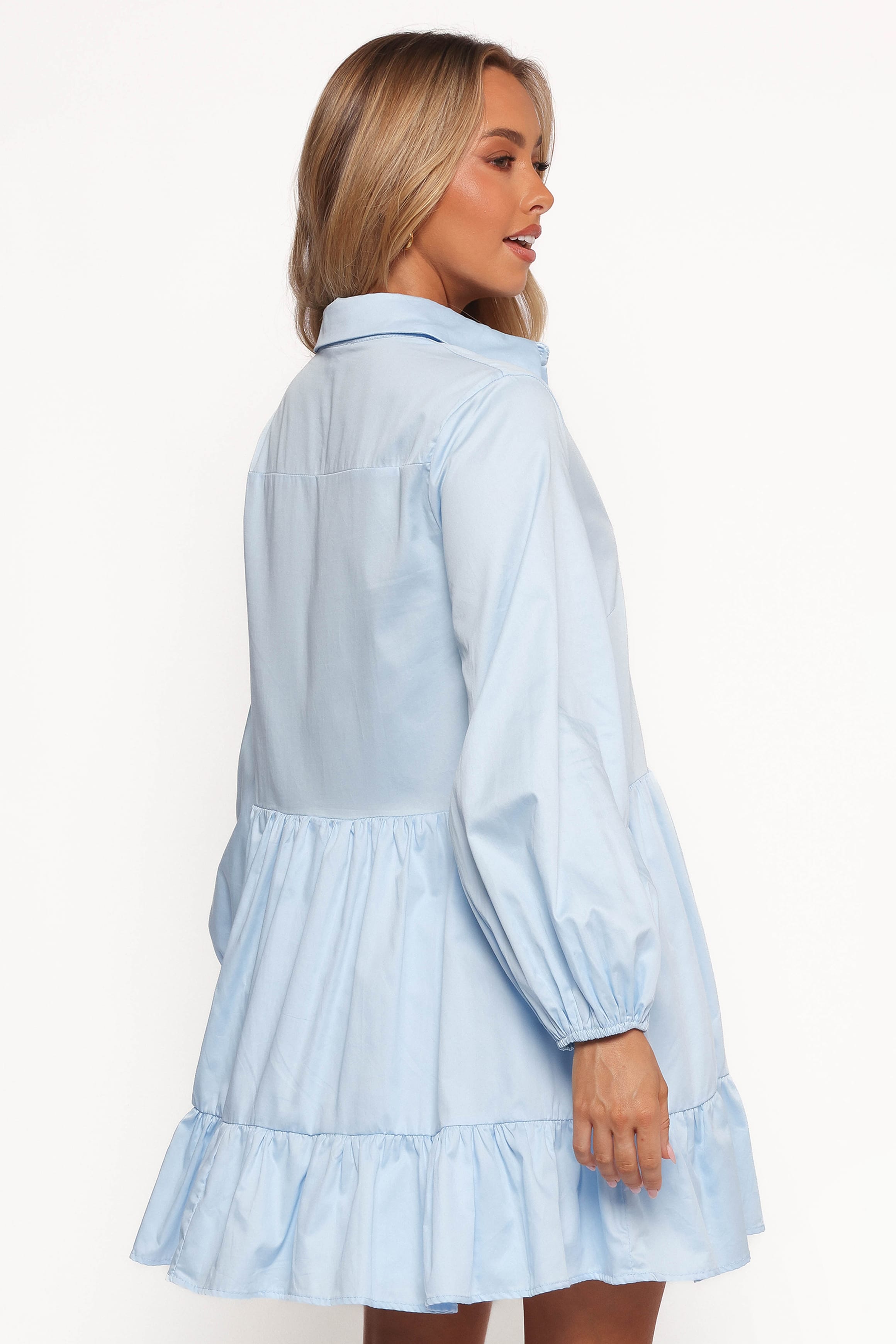 DRESSES Carlotta Long Sleeve Mini Dress - Blue
