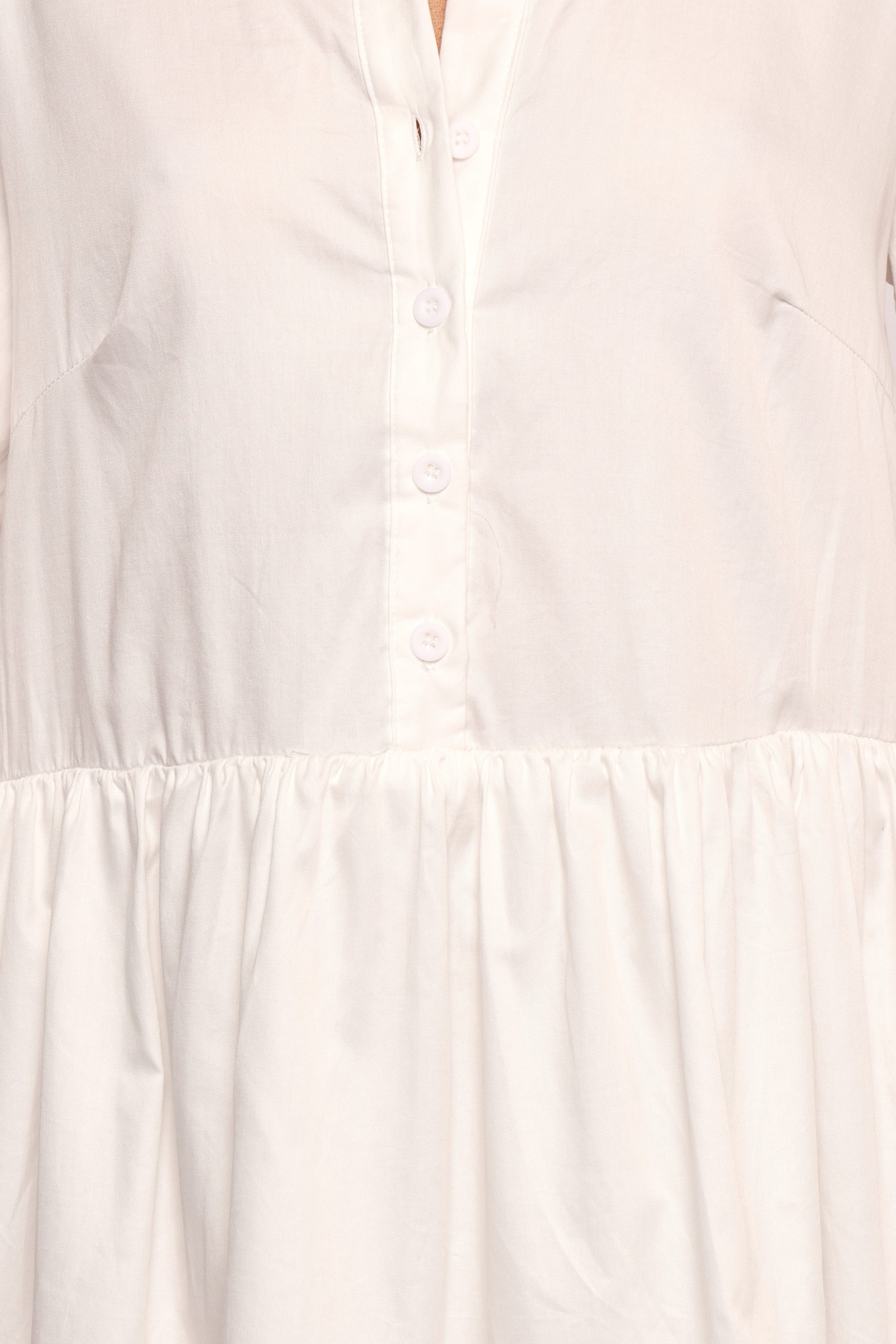 DRESSES Carlotta Long Sleeve Mini Dress - White