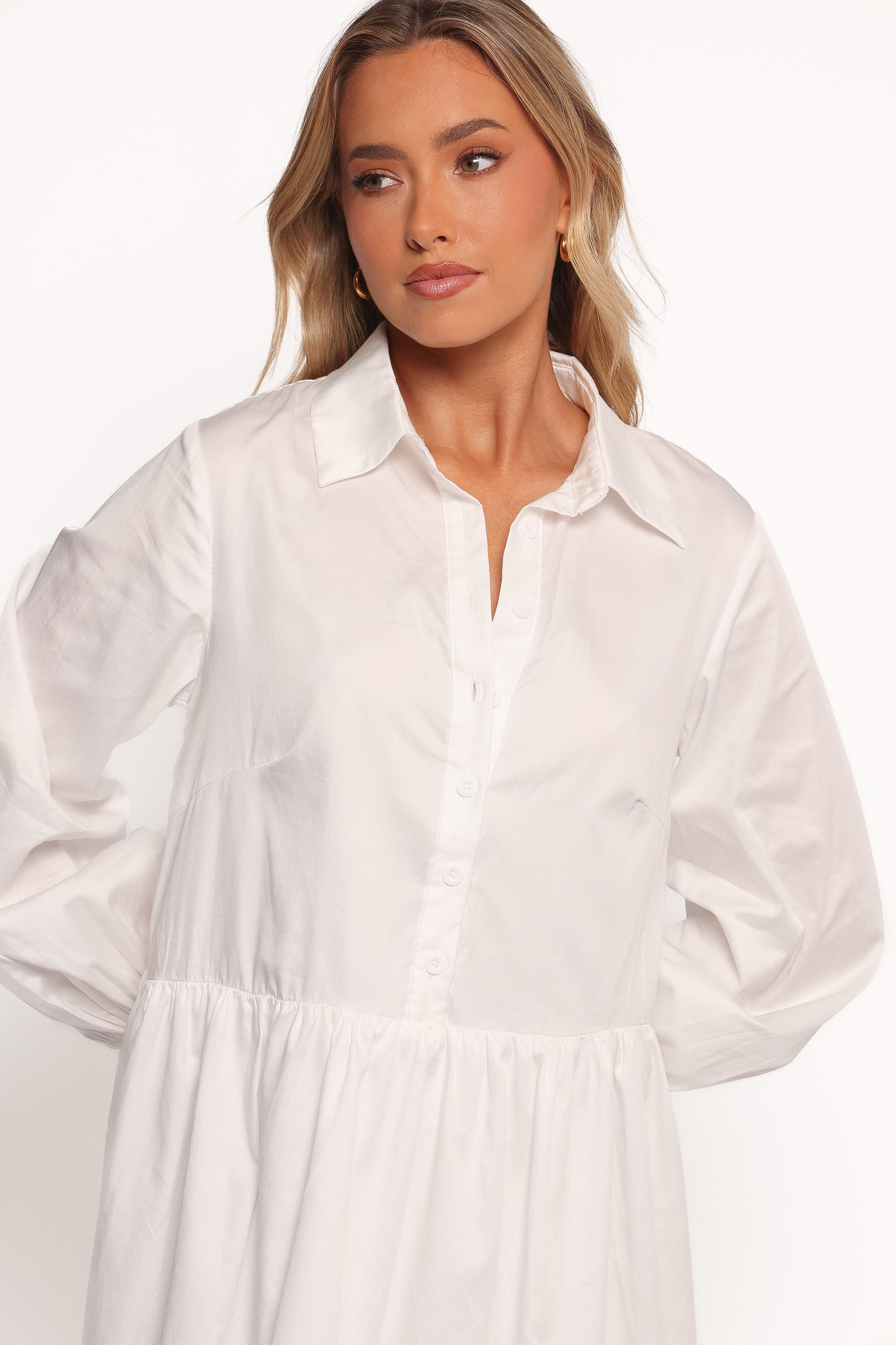 DRESSES Carlotta Long Sleeve Mini Dress - White