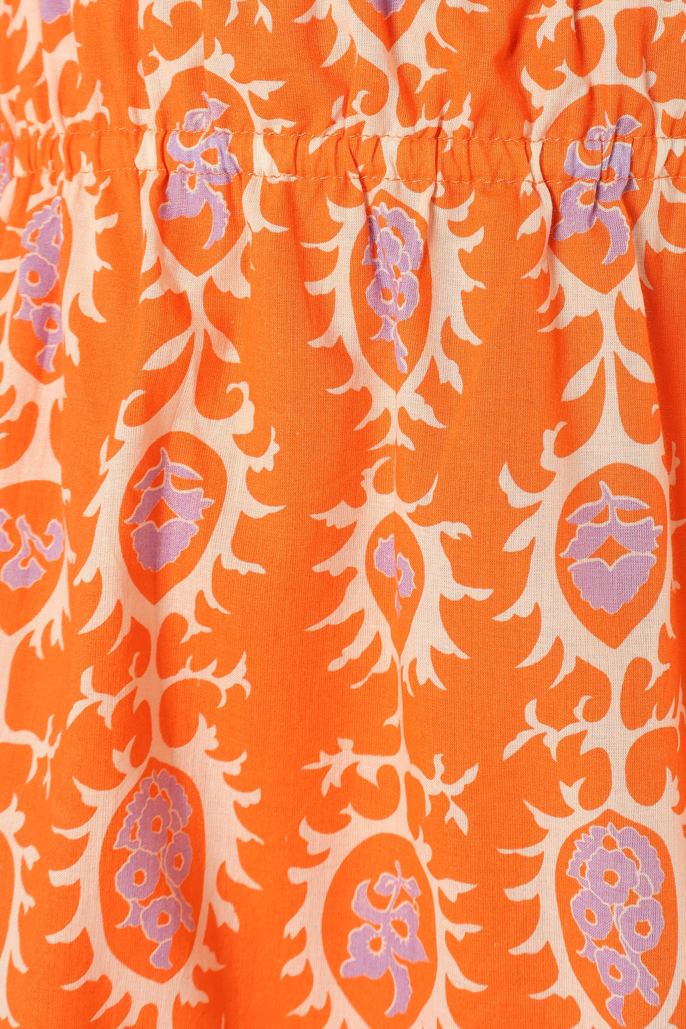 DRESSES @Carmen Off Shoulder Mini Dress - Orange Print