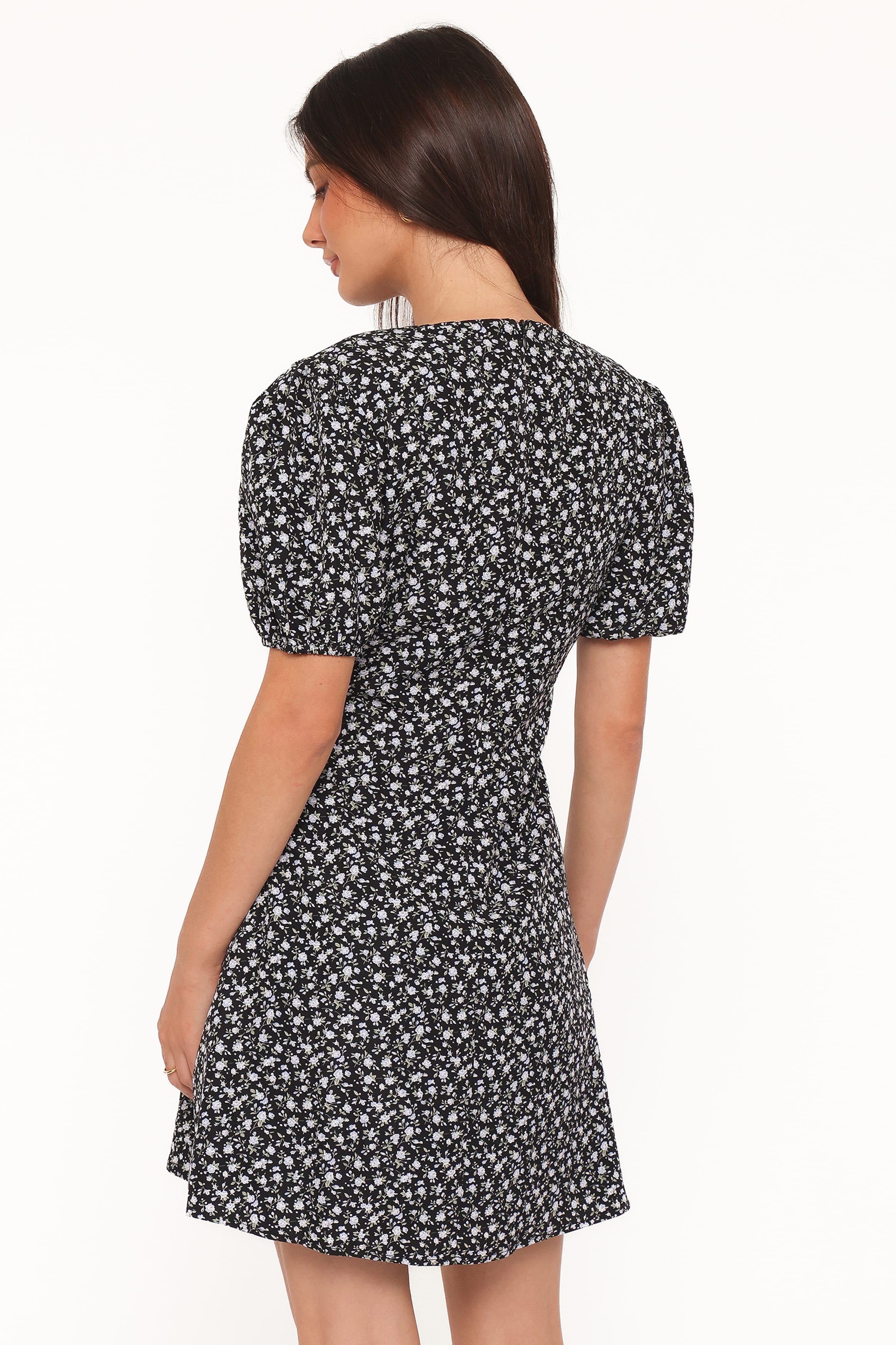 DRESSES Carmina Mini Dress - Black Ditsy Floral