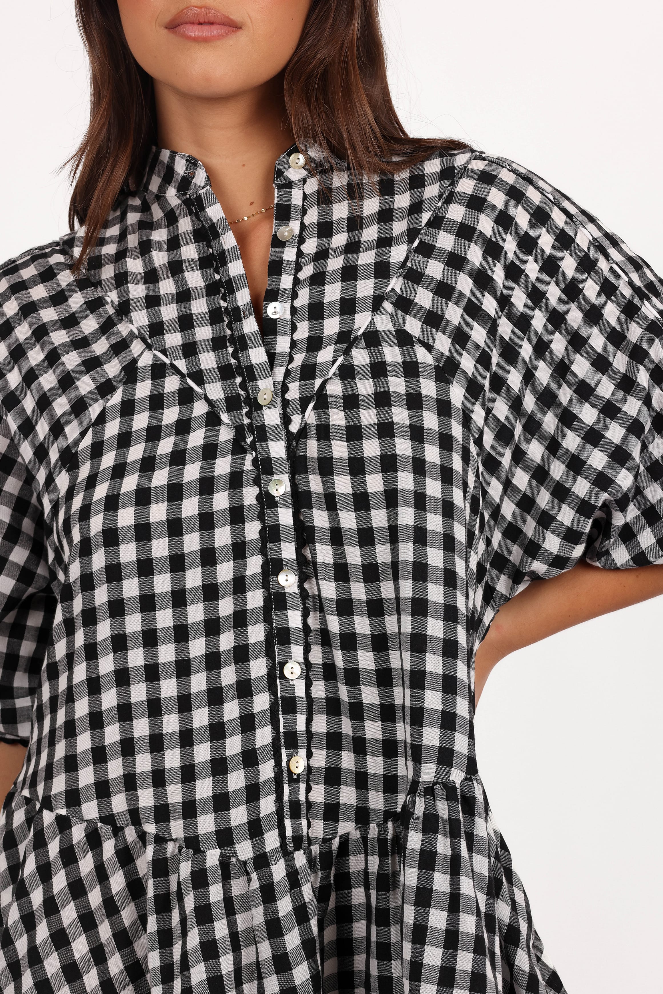 DRESSES Carolina Mini Dress - Black/White Gingham