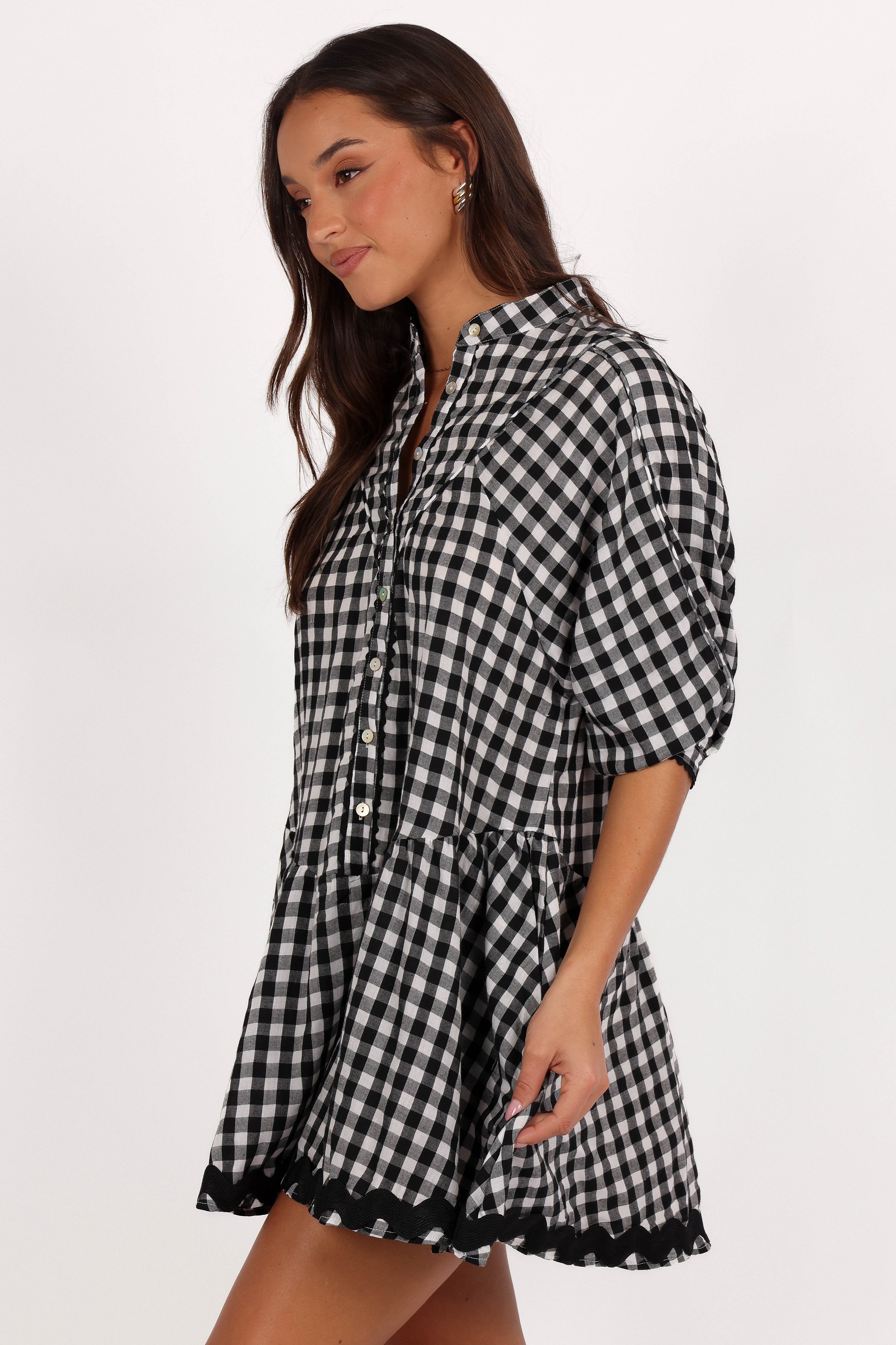DRESSES Carolina Mini Dress - Black/White Gingham