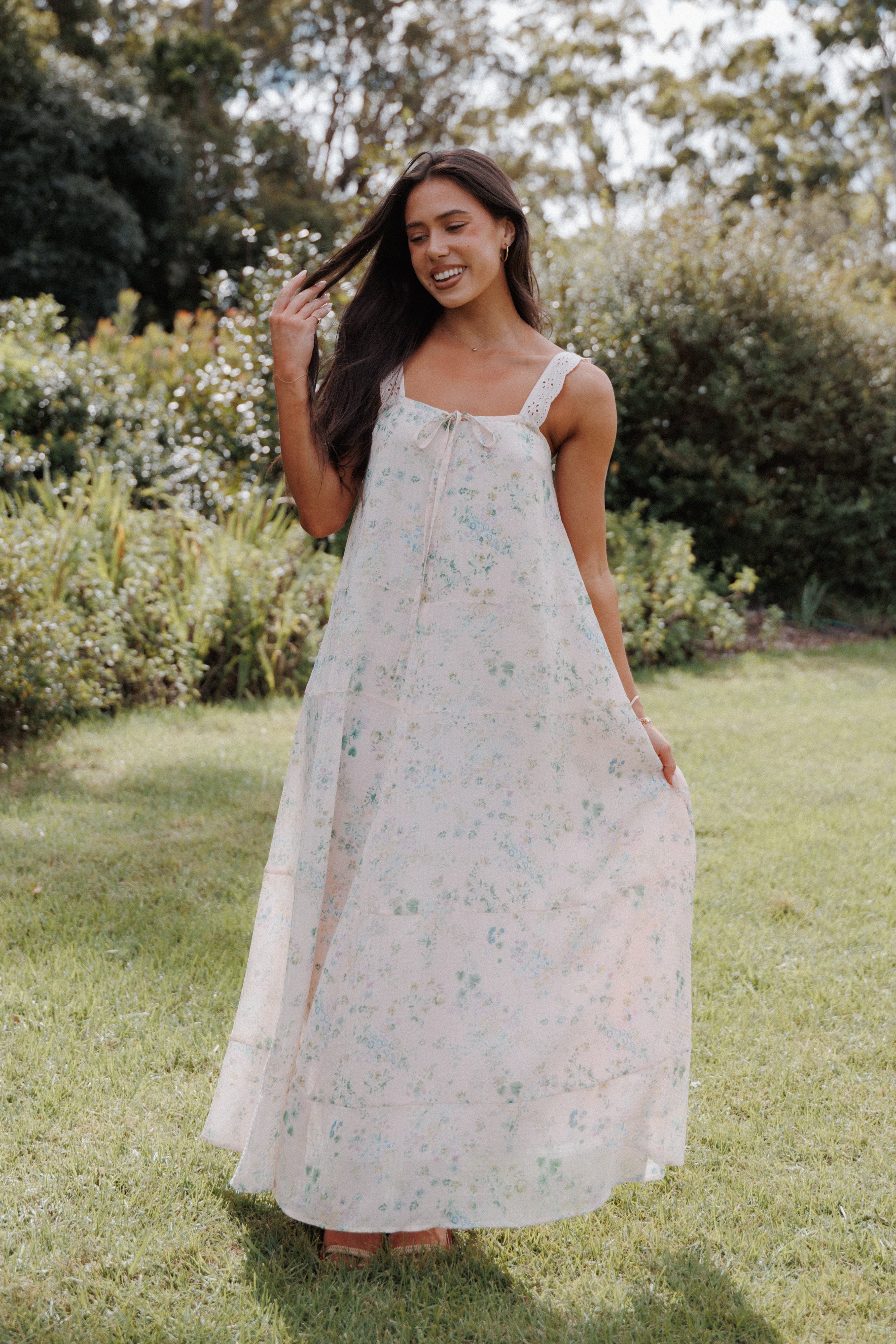 DRESSES Caroline Maxi Dress - Pastel Pink Floral