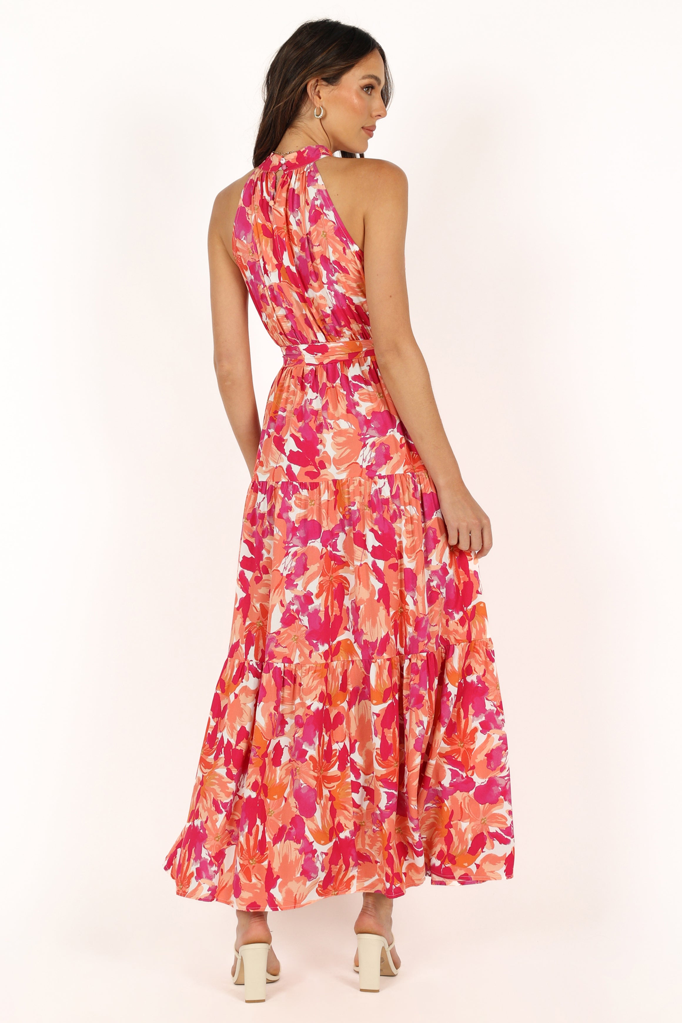 DRESSES @Caroline Maxi Dress - Red Orange