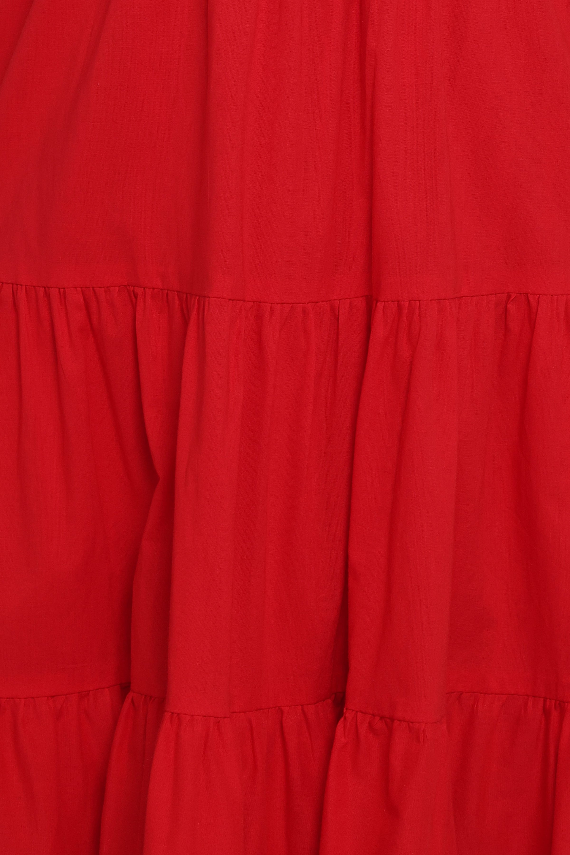 DRESSES Carrol Shirred Bodice Maxi Dress - Red