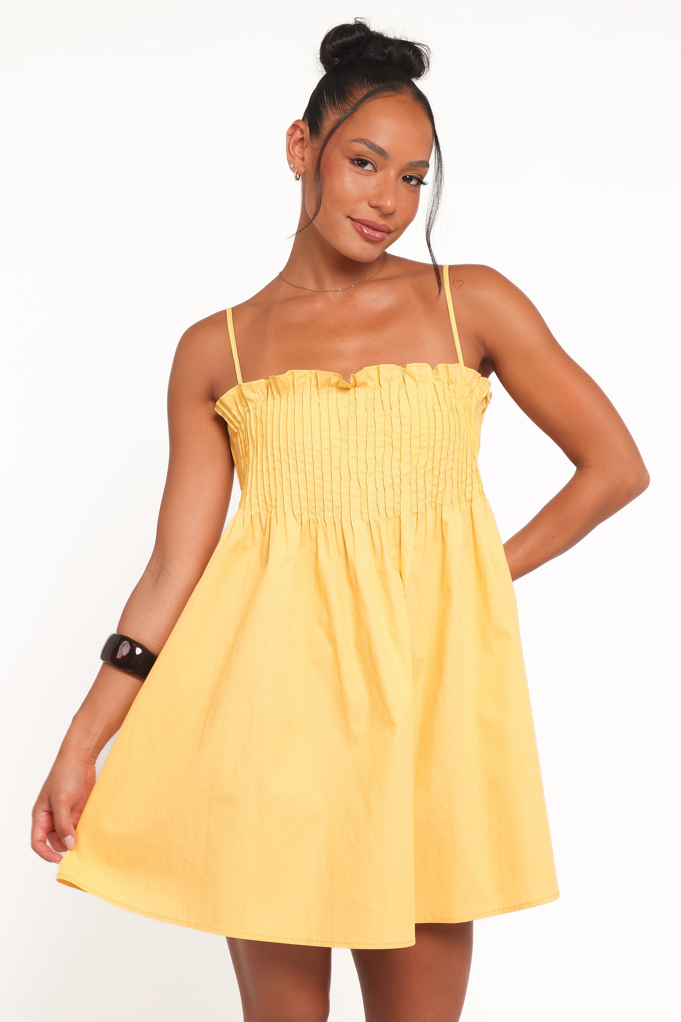 DRESSES Carson Pleated Mini Dress - Mango