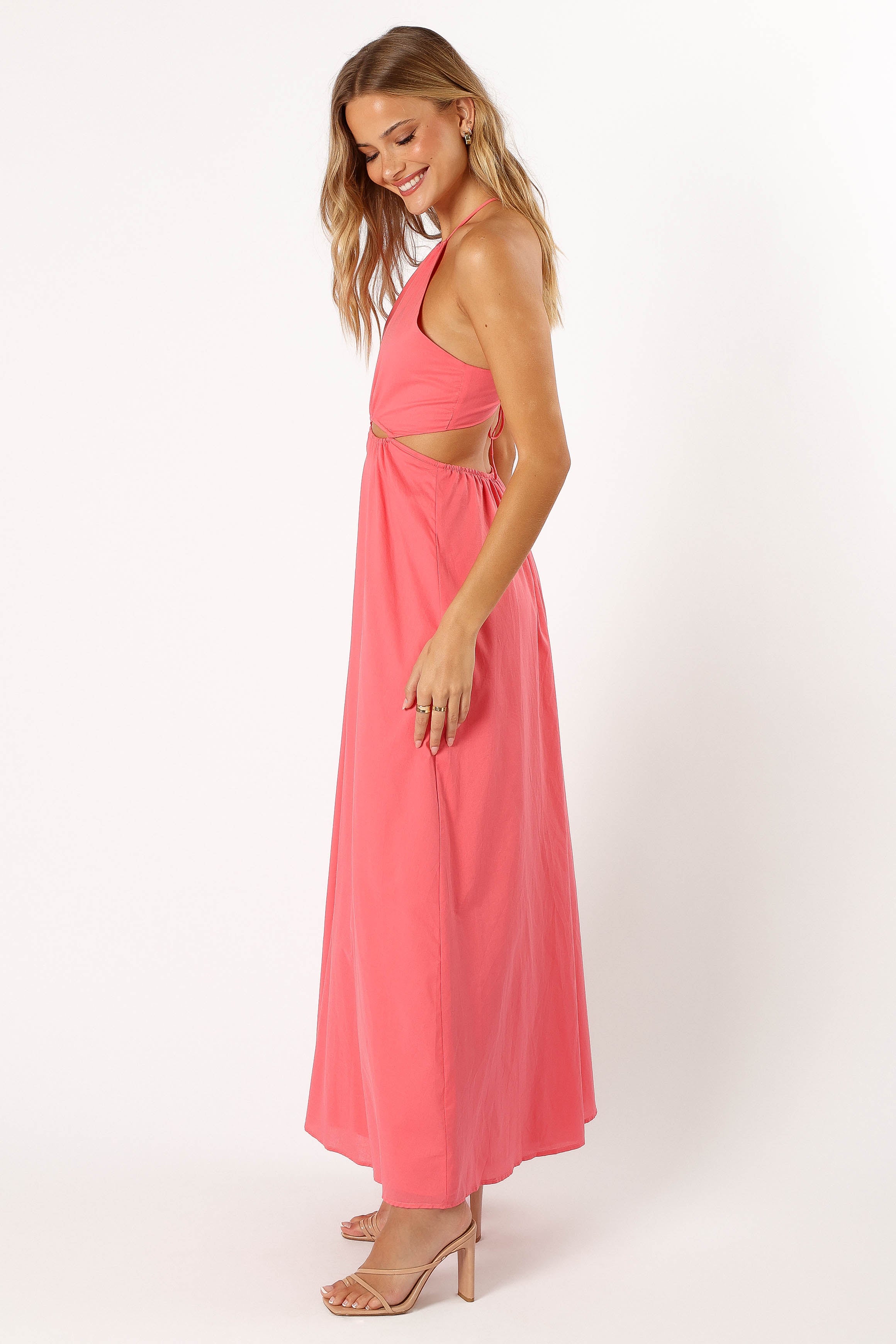 DRESSES @Carton Halterneck Maxi Dress - Watermelon