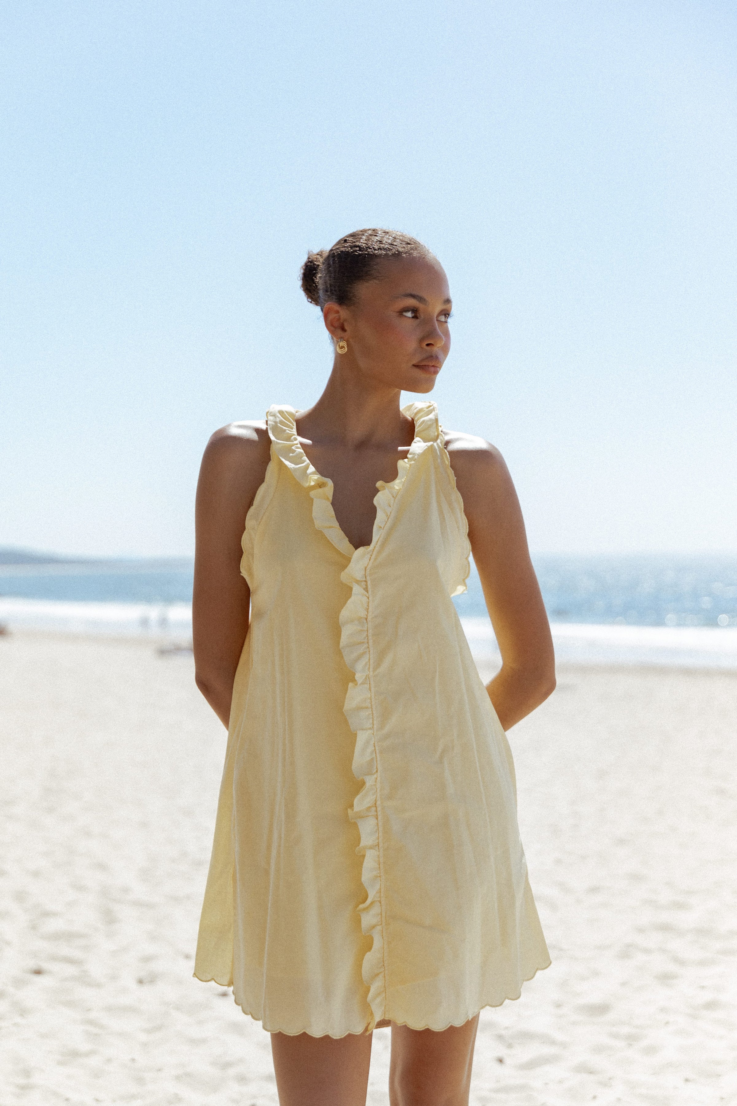 DRESSES Cassandra Ruffle Mini Dress - Butter Yellow