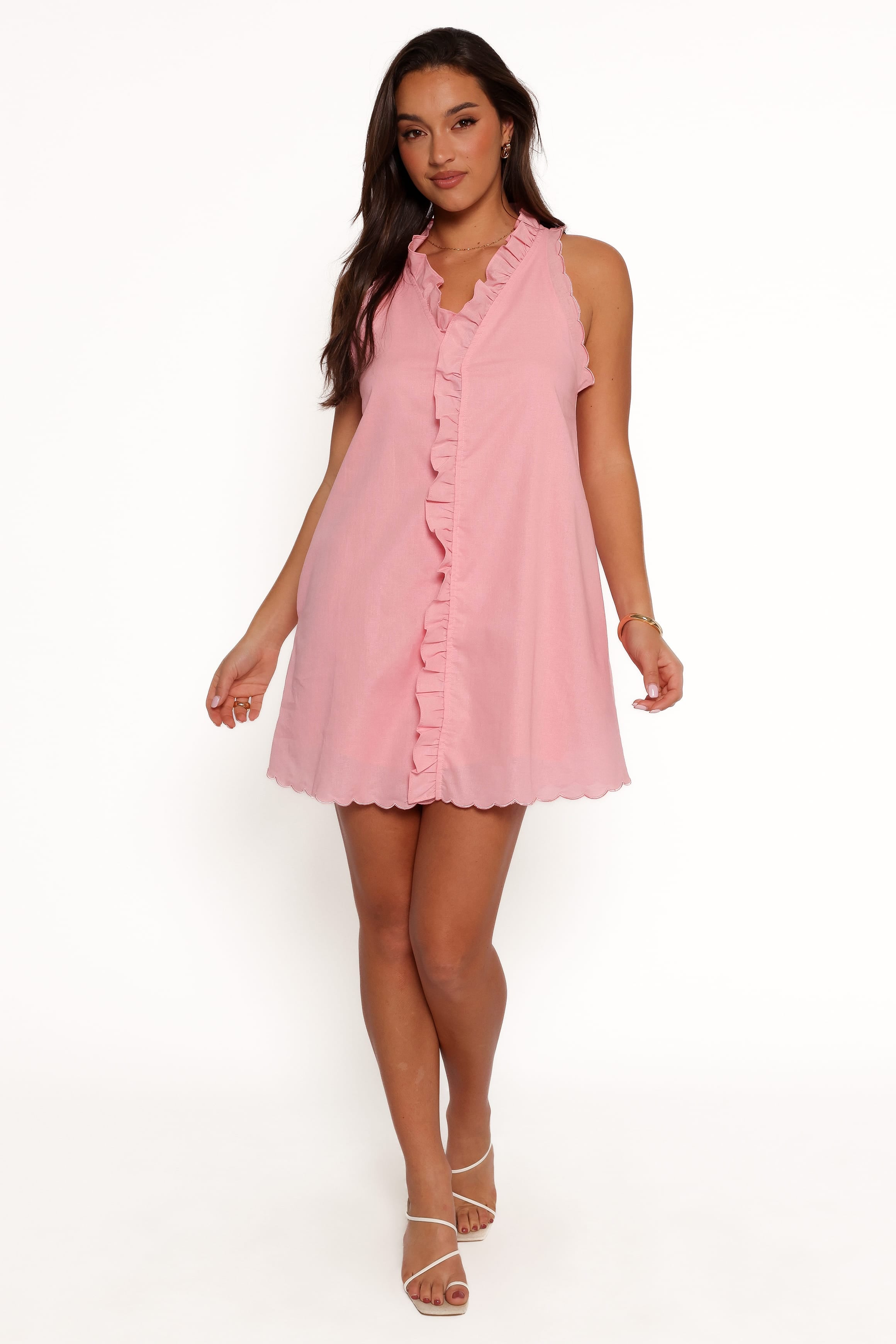 DRESSES Cassandra Ruffle Mini Dress - Pale Pink