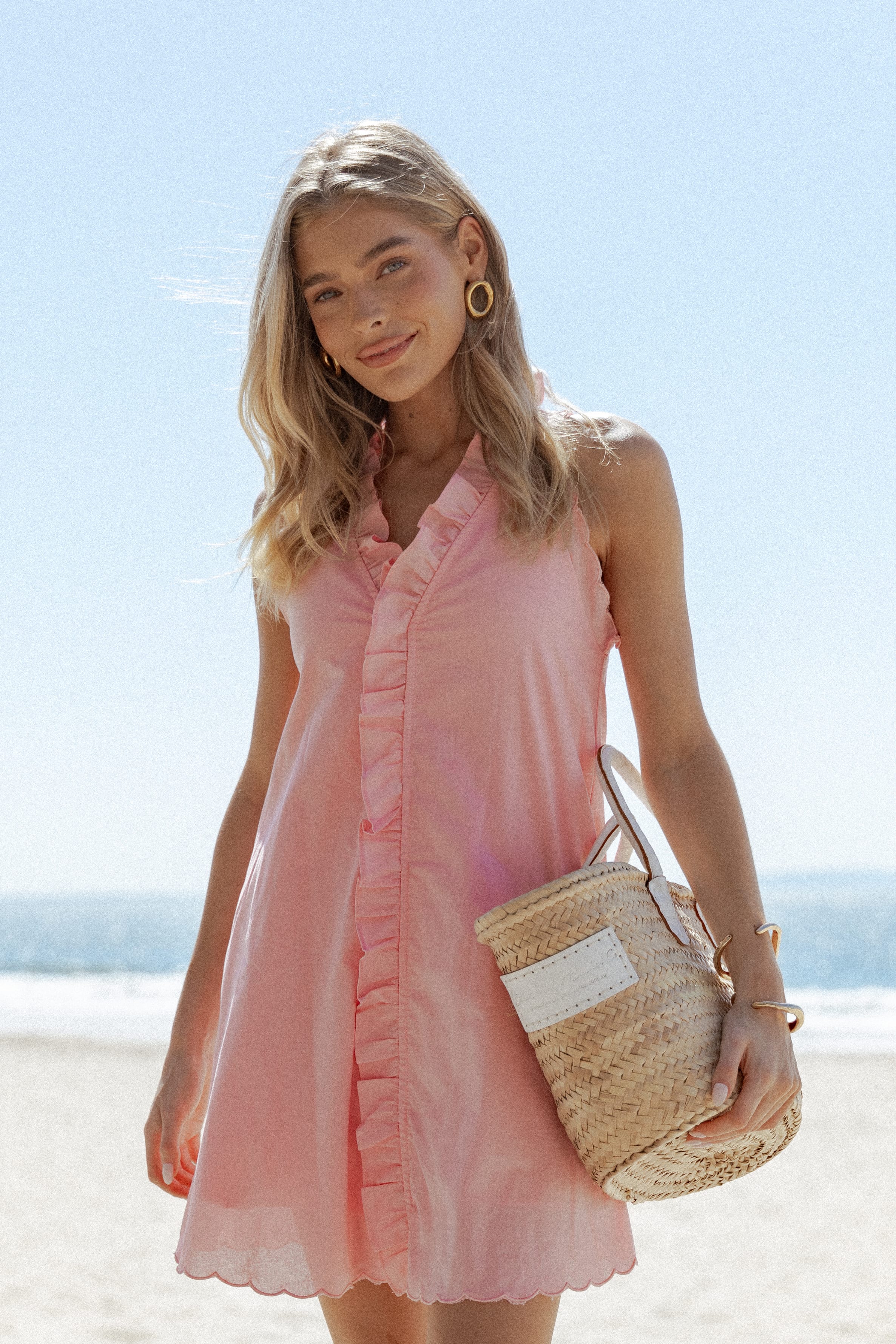DRESSES Cassandra Ruffle Mini Dress - Pale Pink