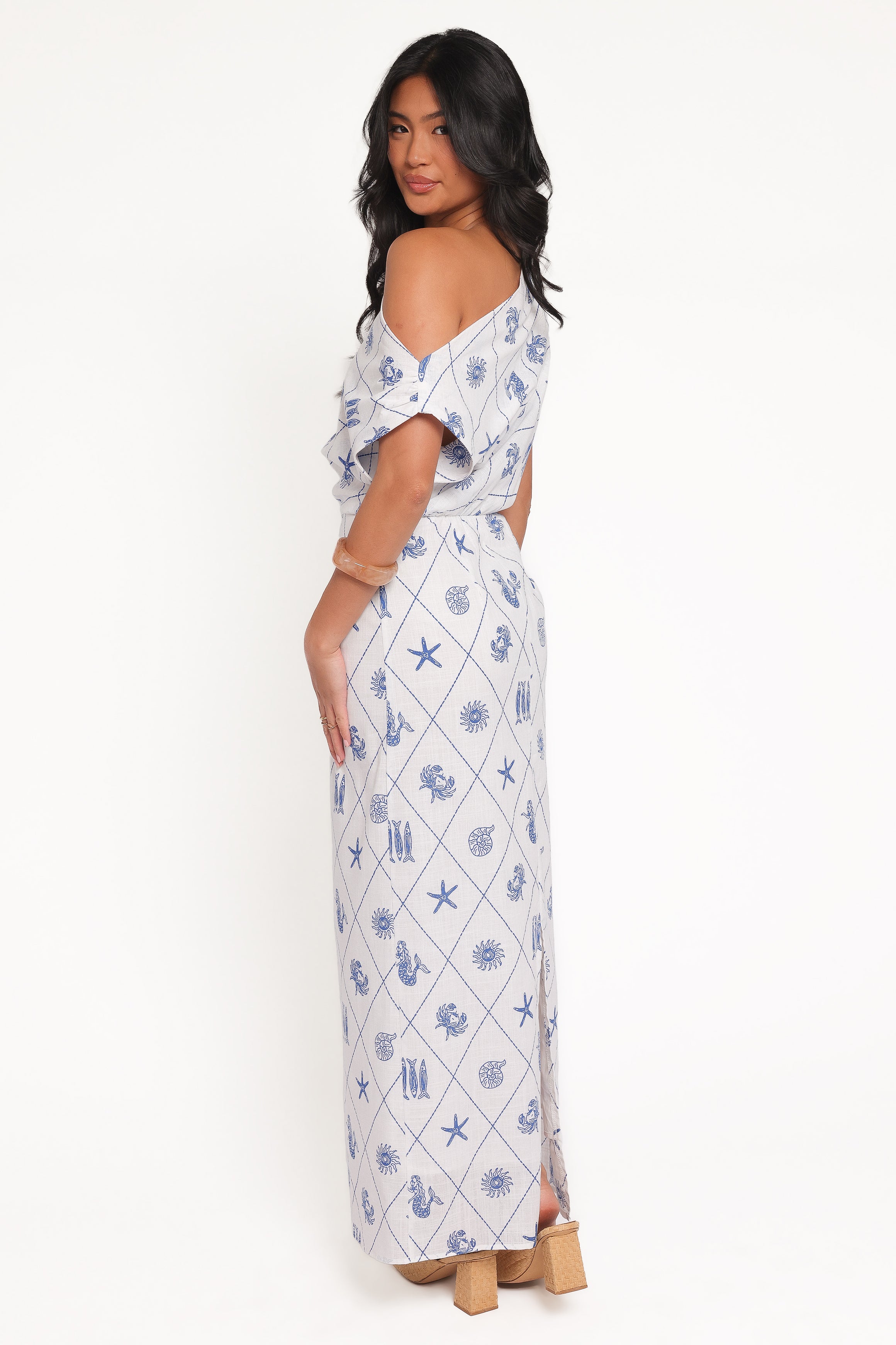 DRESSES Cassie Midi Dress - Seashell Print