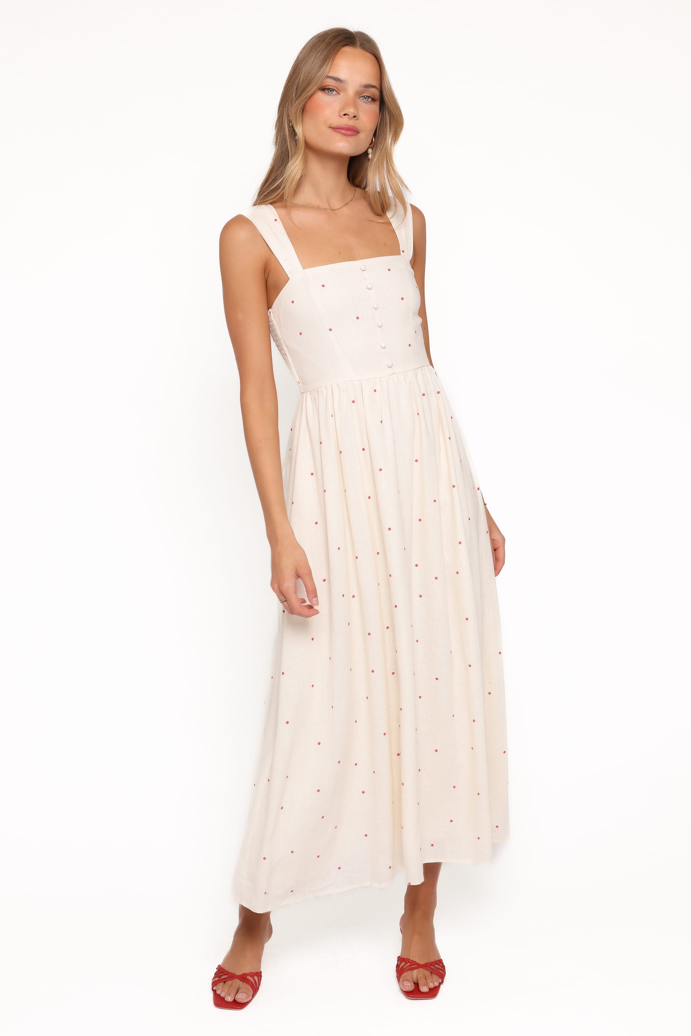 DRESSES Caty Maxi Dress - Red Polka Dot
