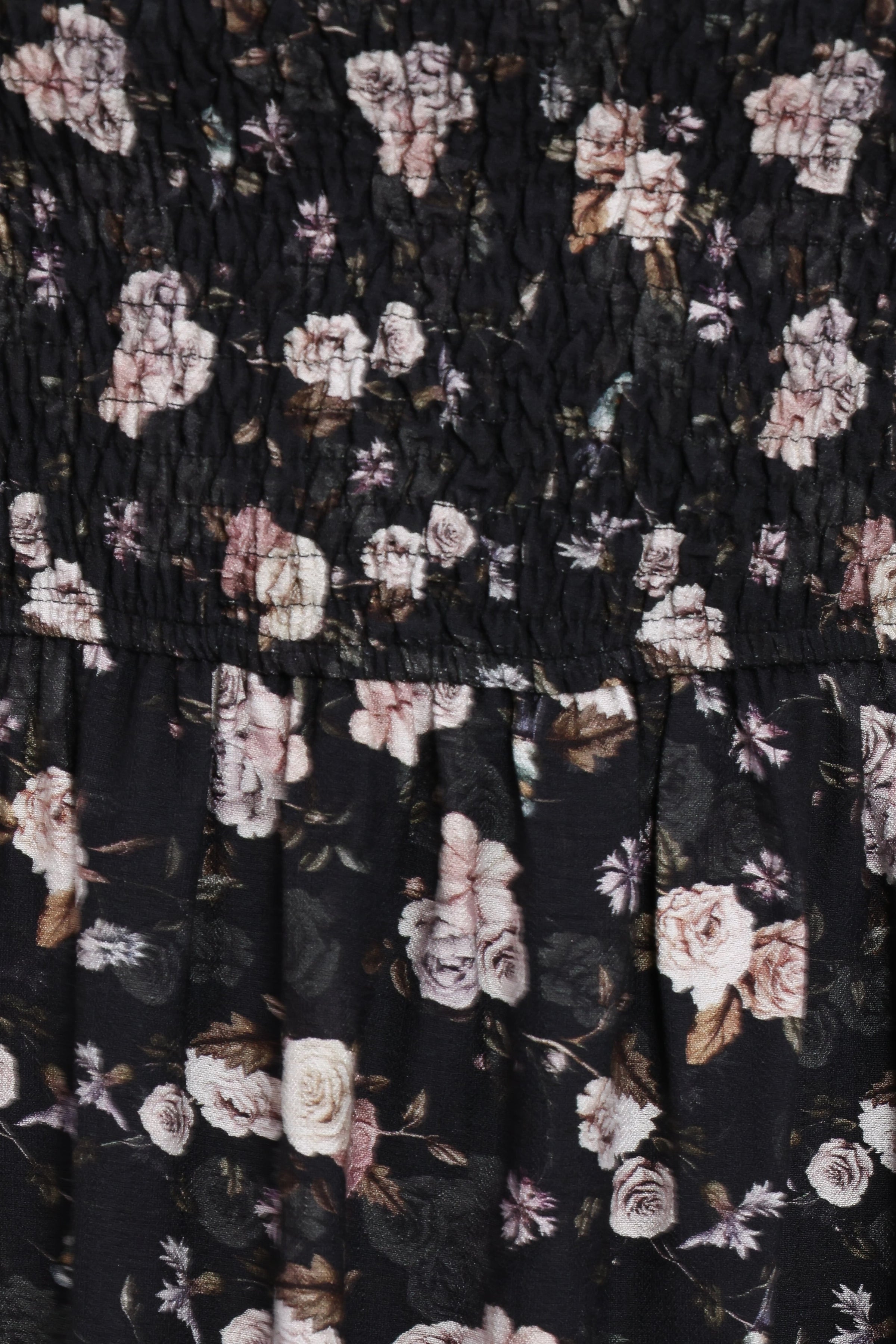 DRESSES Cecelia Puff Sleeve Maxi Dress - Black Floral