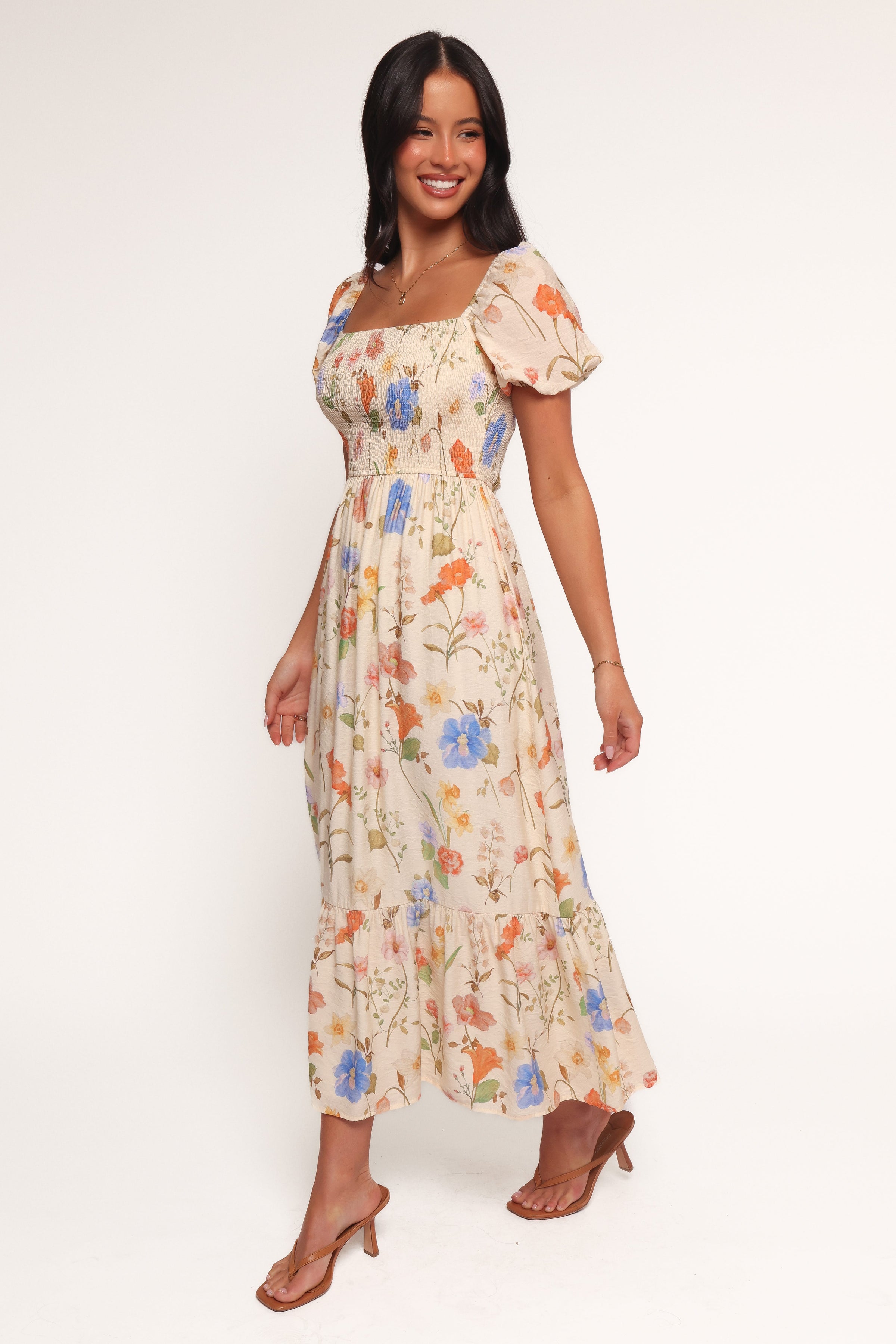 DRESSES Cecelia Puff Sleeve Maxi Dress - Floral