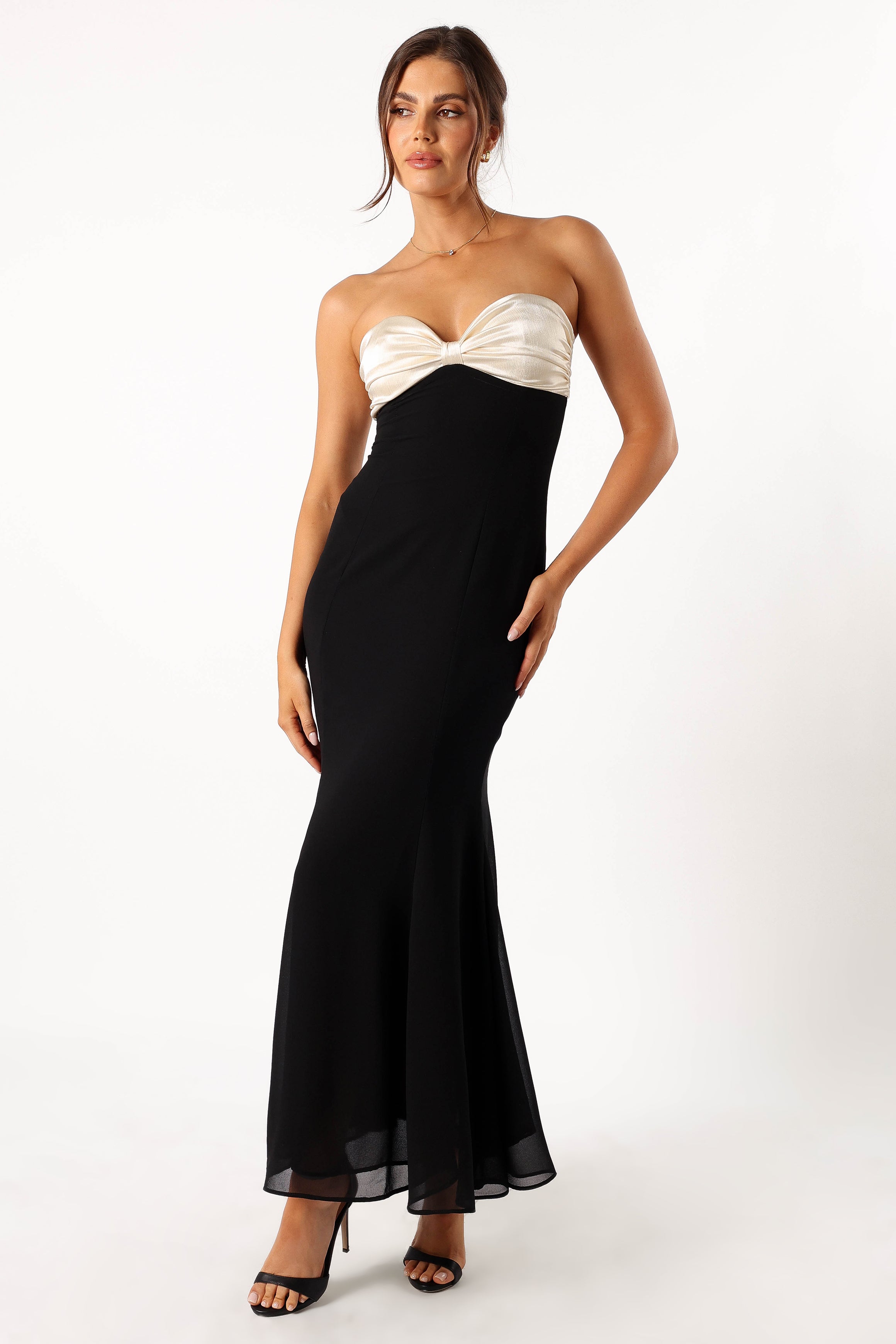 DRESSES @Cecilia Strapless Maxi Dress - Black