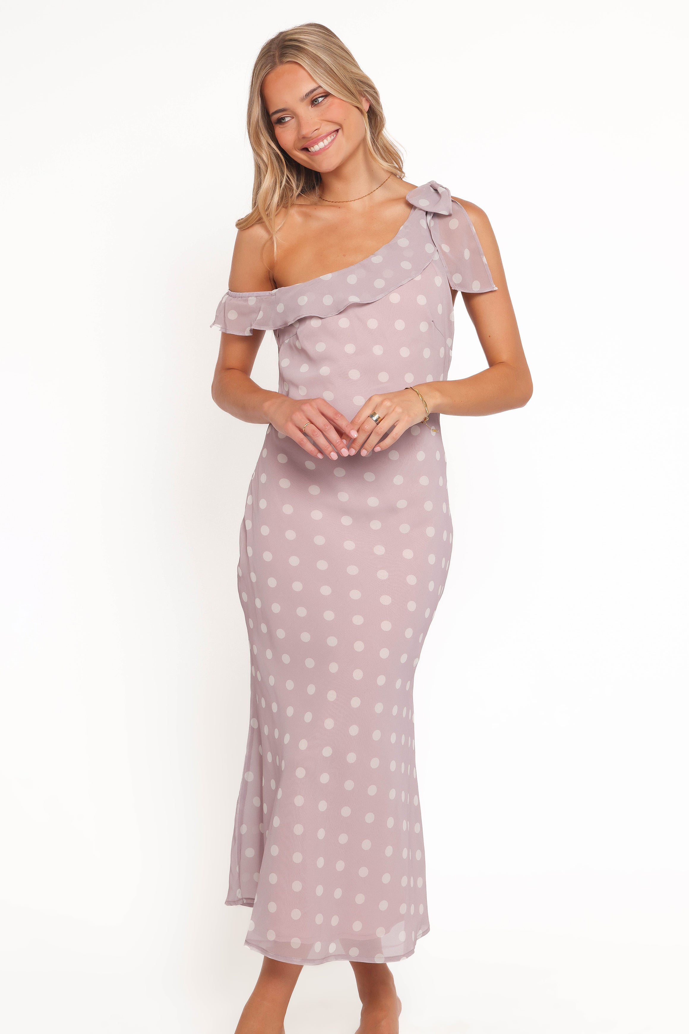 DRESSES Celestine Maxi Dress - Lavender Polka Dot