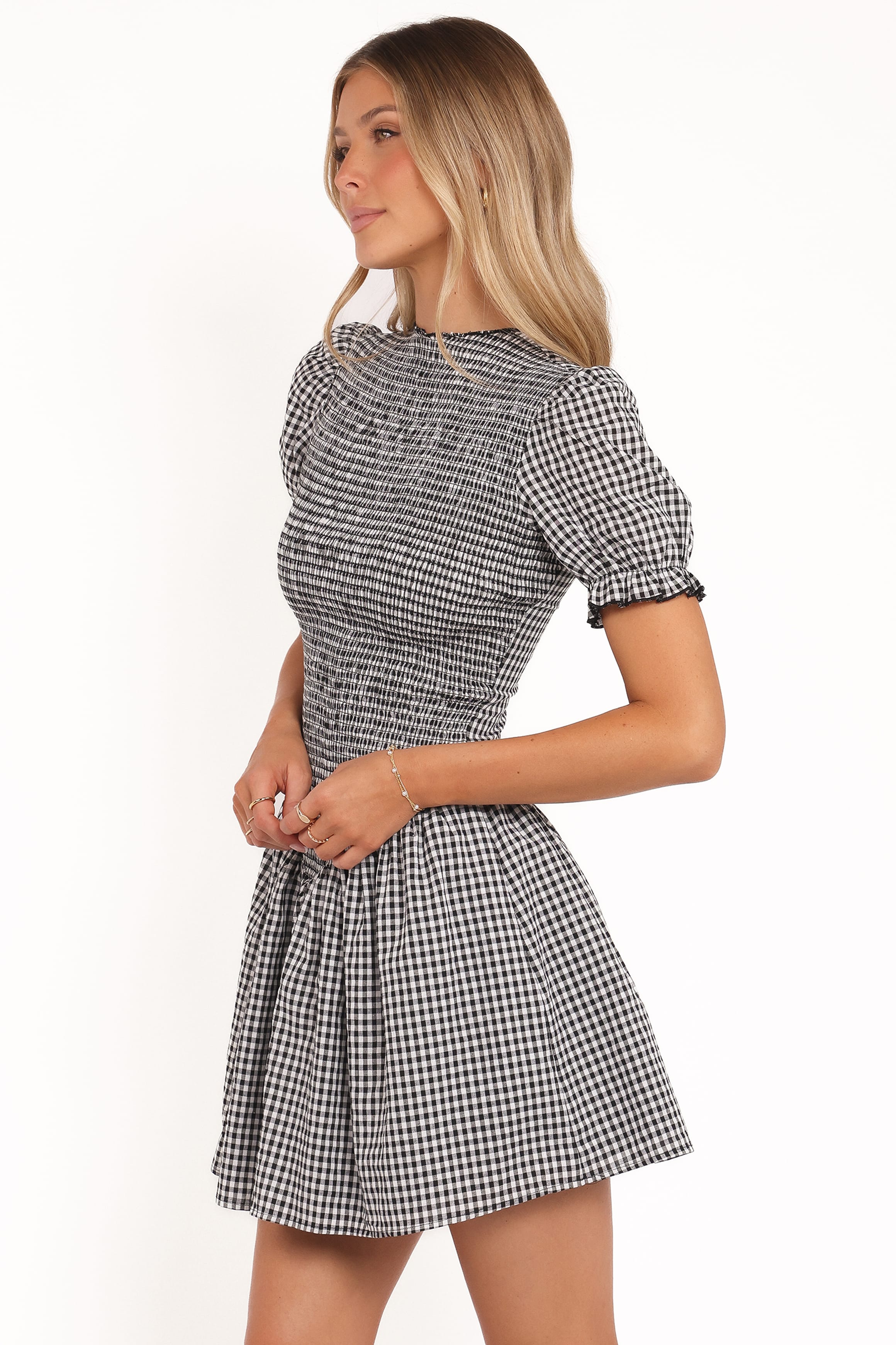 DRESSES Celine Mini Dress - Black Gingham