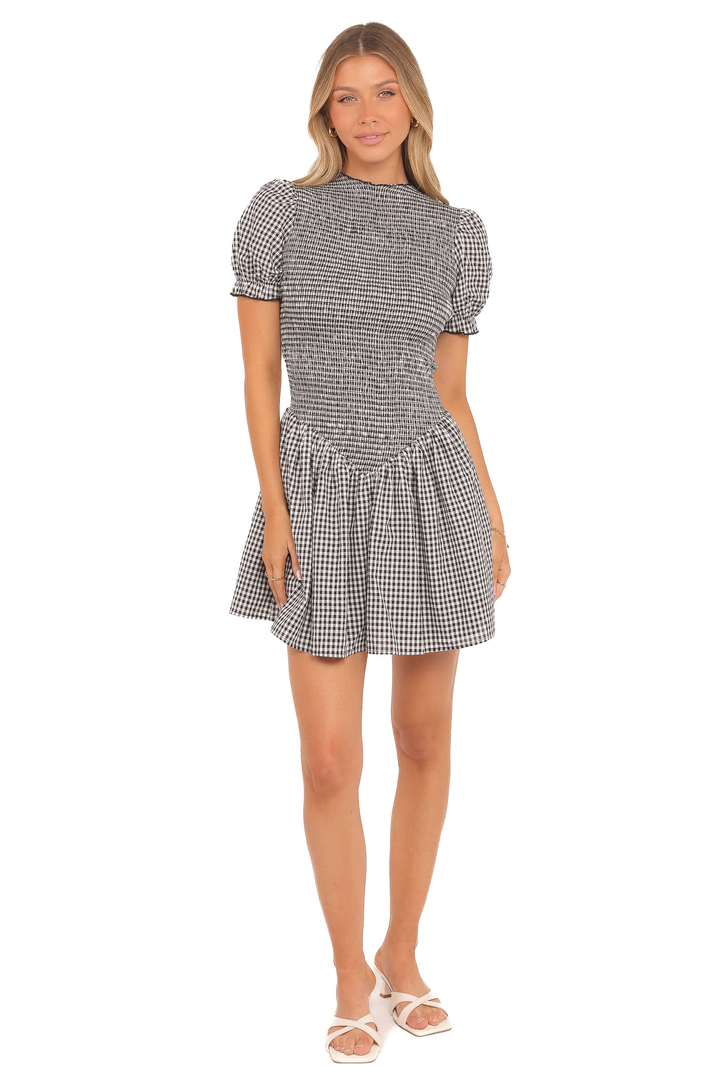 DRESSES Celine Mini Dress - Black Gingham