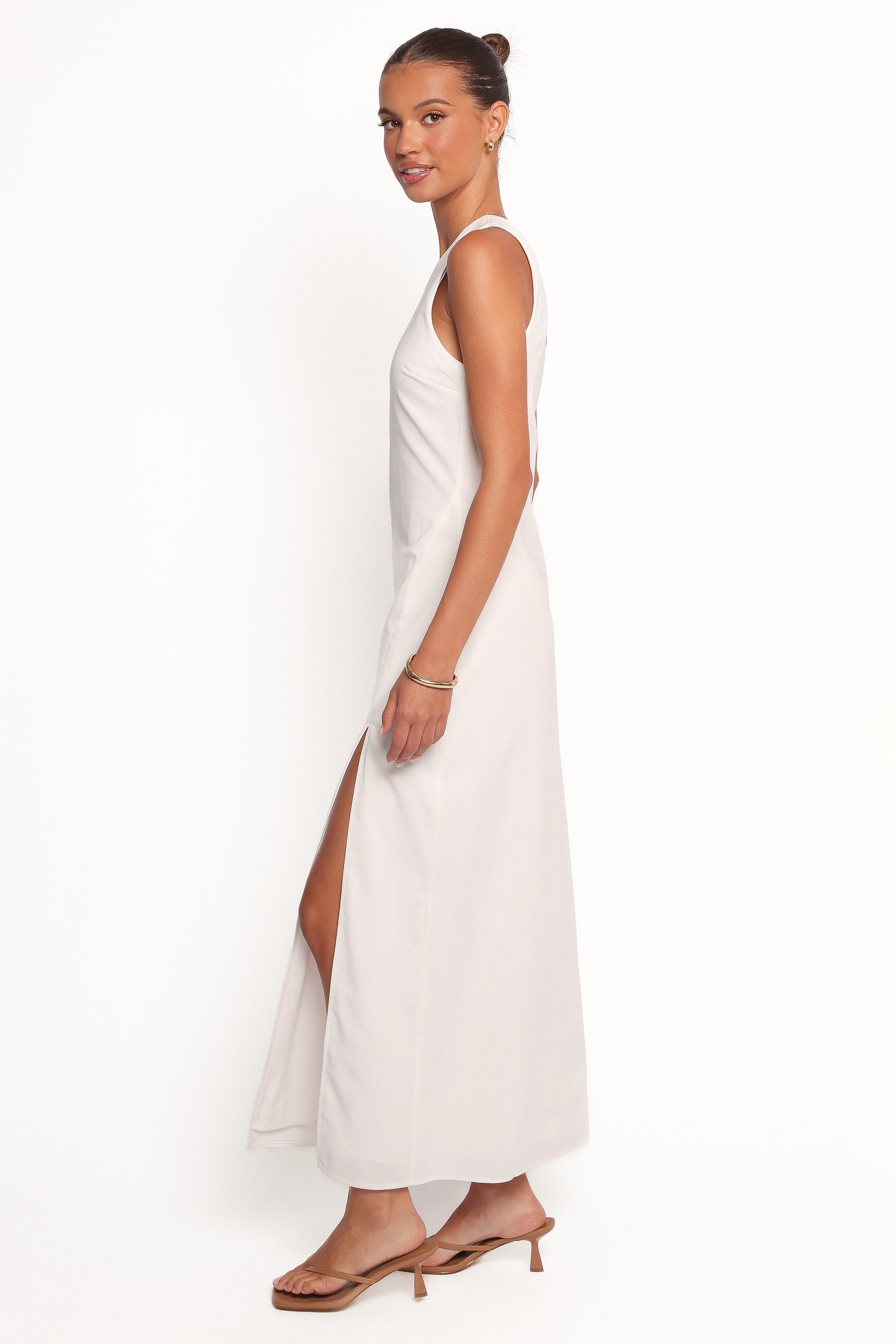 DRESSES Chandler One Shoulder Maxi Dress - White