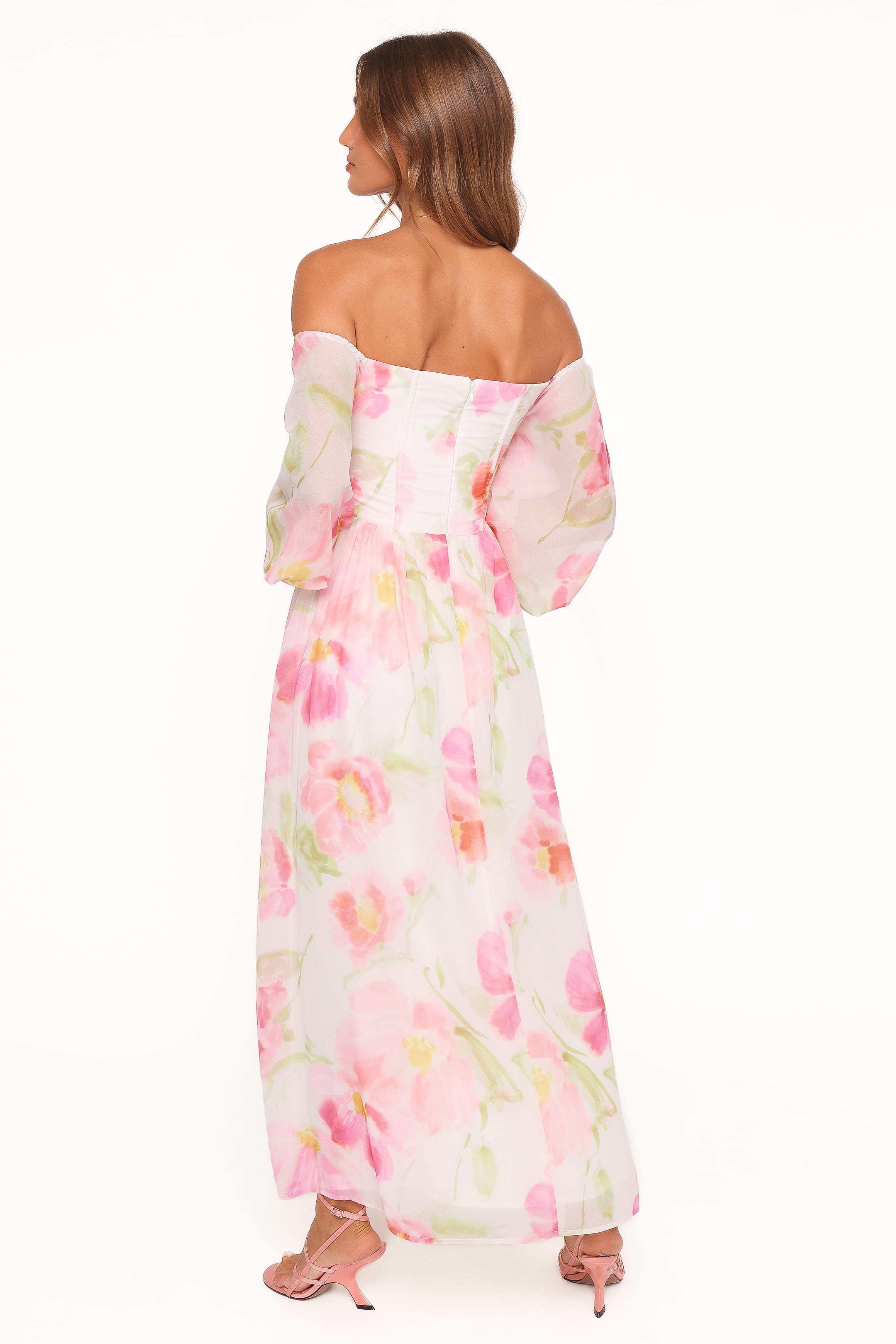 DRESSES Chantel Off Shoulder Maxi Dress - Pink Garden Floral