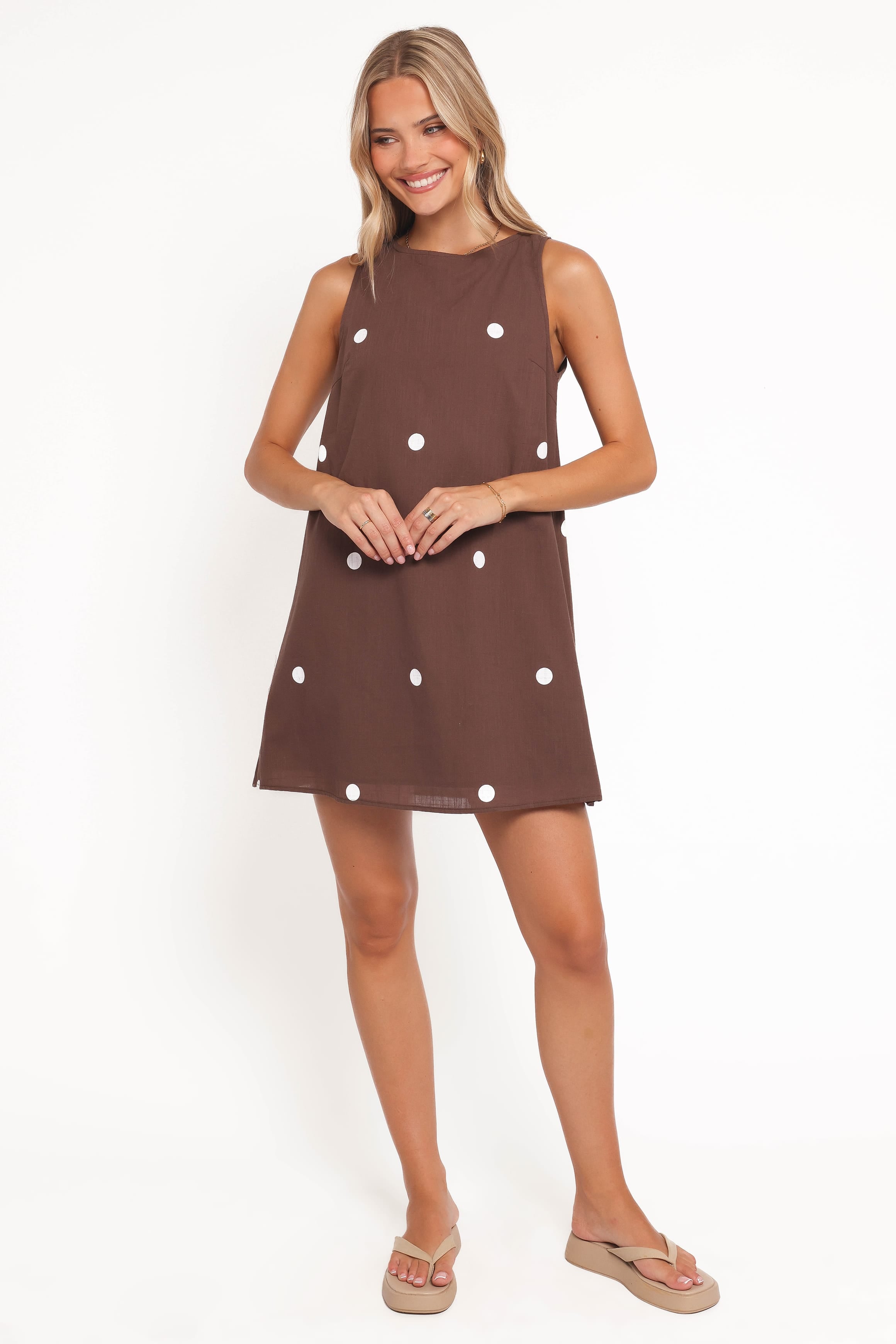 DRESSES Chantelle Mini Dress - Chocolate Polka Dot