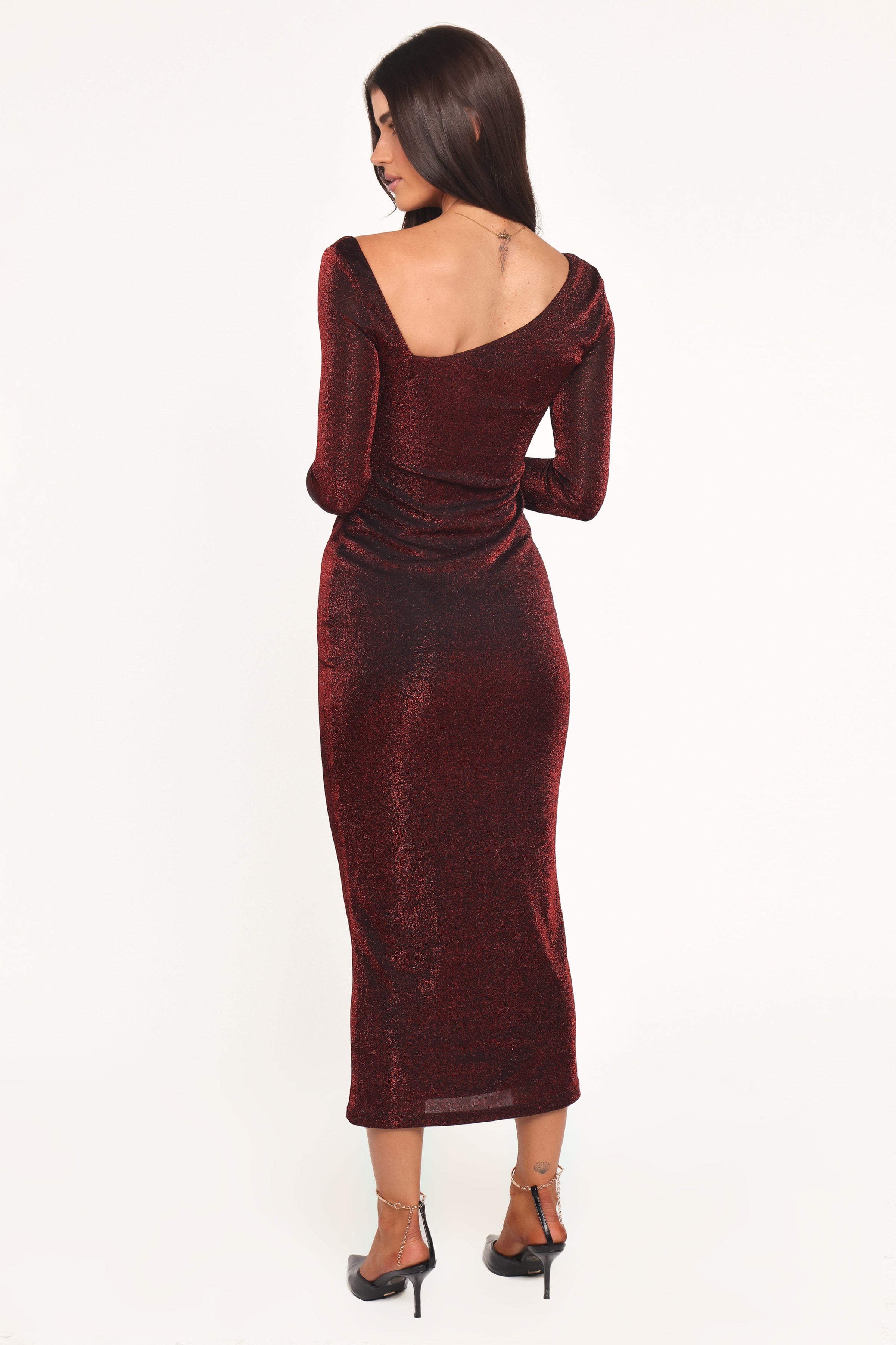 DRESSES Charles Midi Dress - Burgundy
