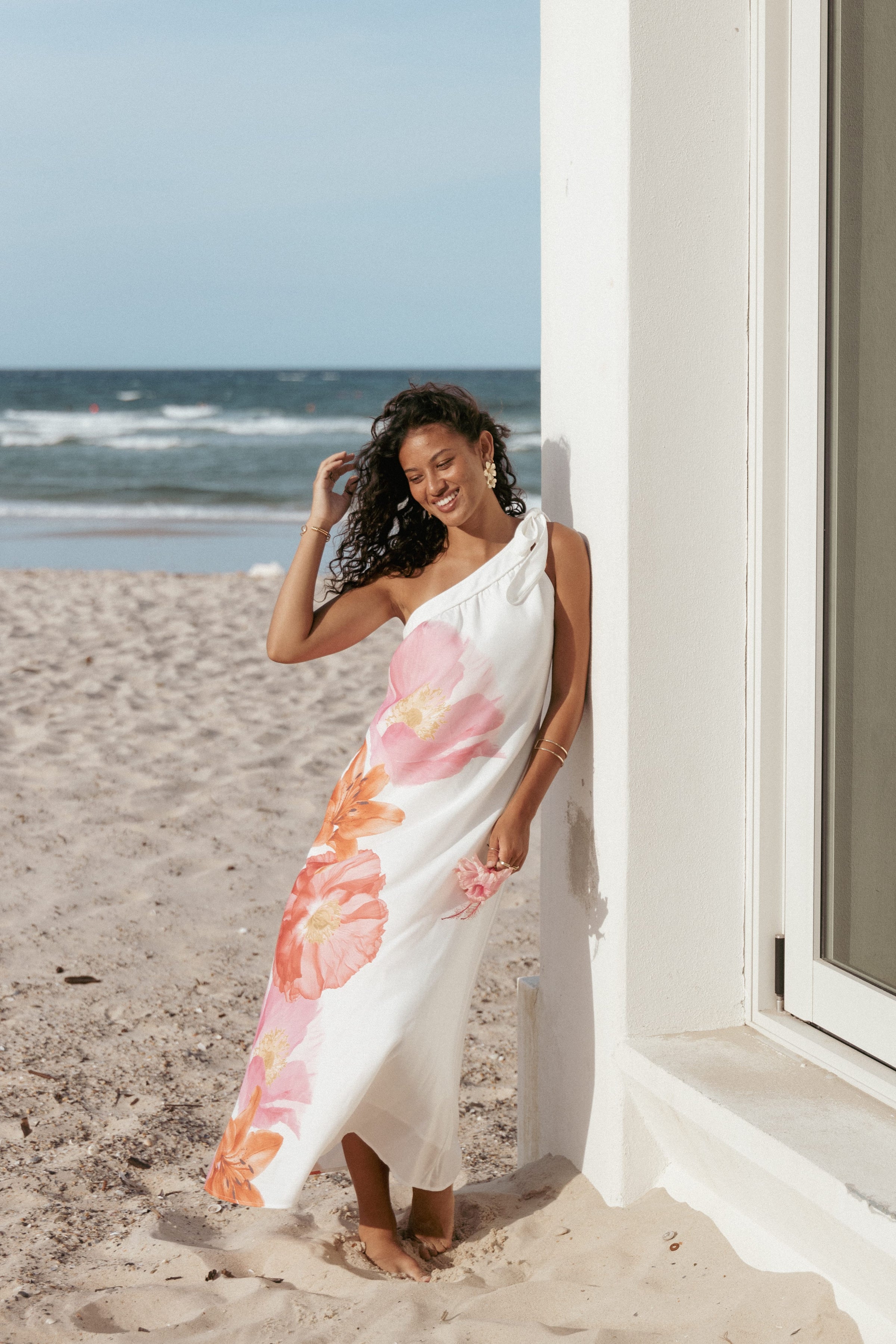 DRESSES Charlize Maxi Dress - White Pink
