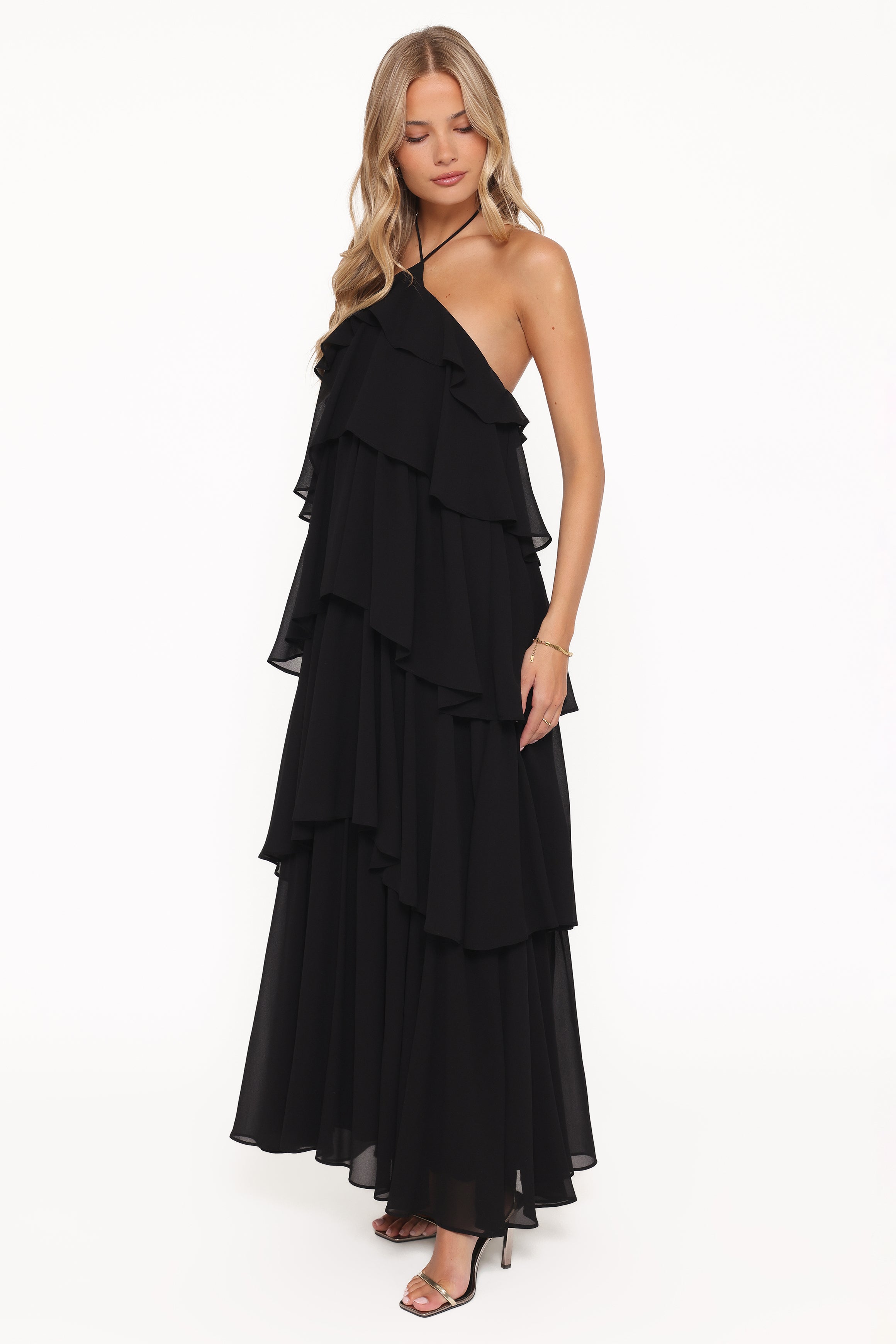 DRESSES Chasity Halterneck Maxi Dress - Black