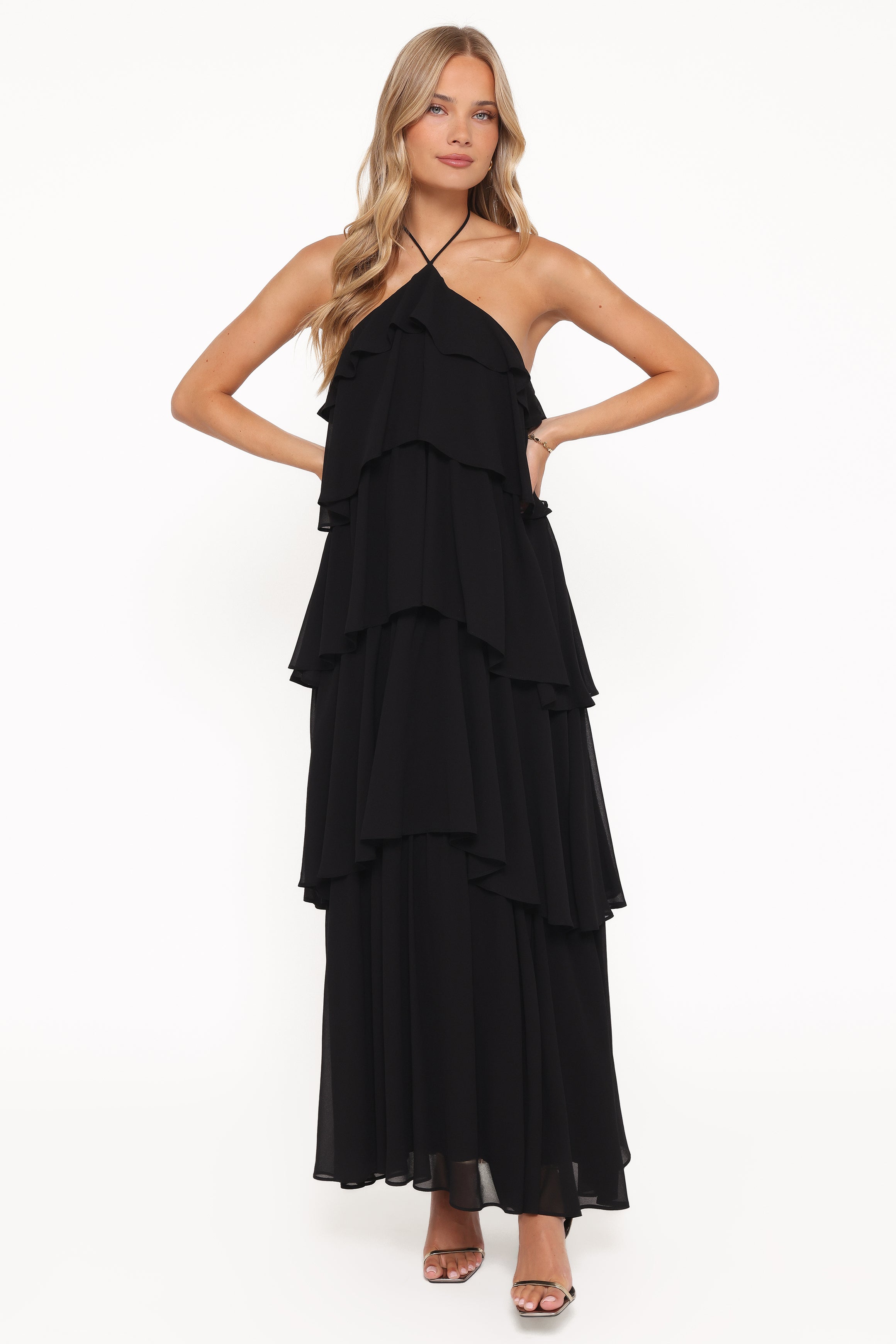 DRESSES Chasity Halterneck Maxi Dress - Black