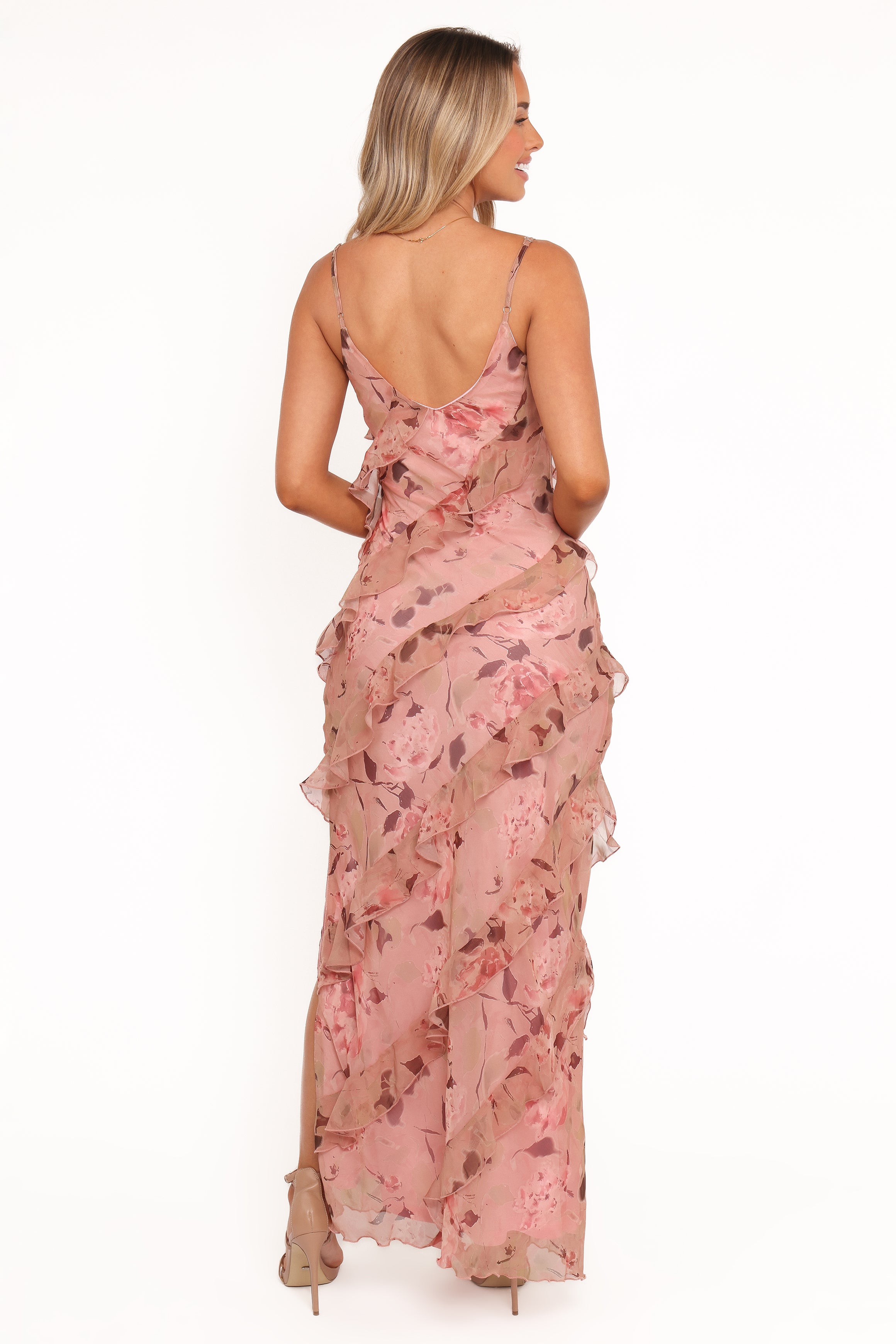 DRESSES Ciao Ruffles Maxi Dress - Pale Pink Floral