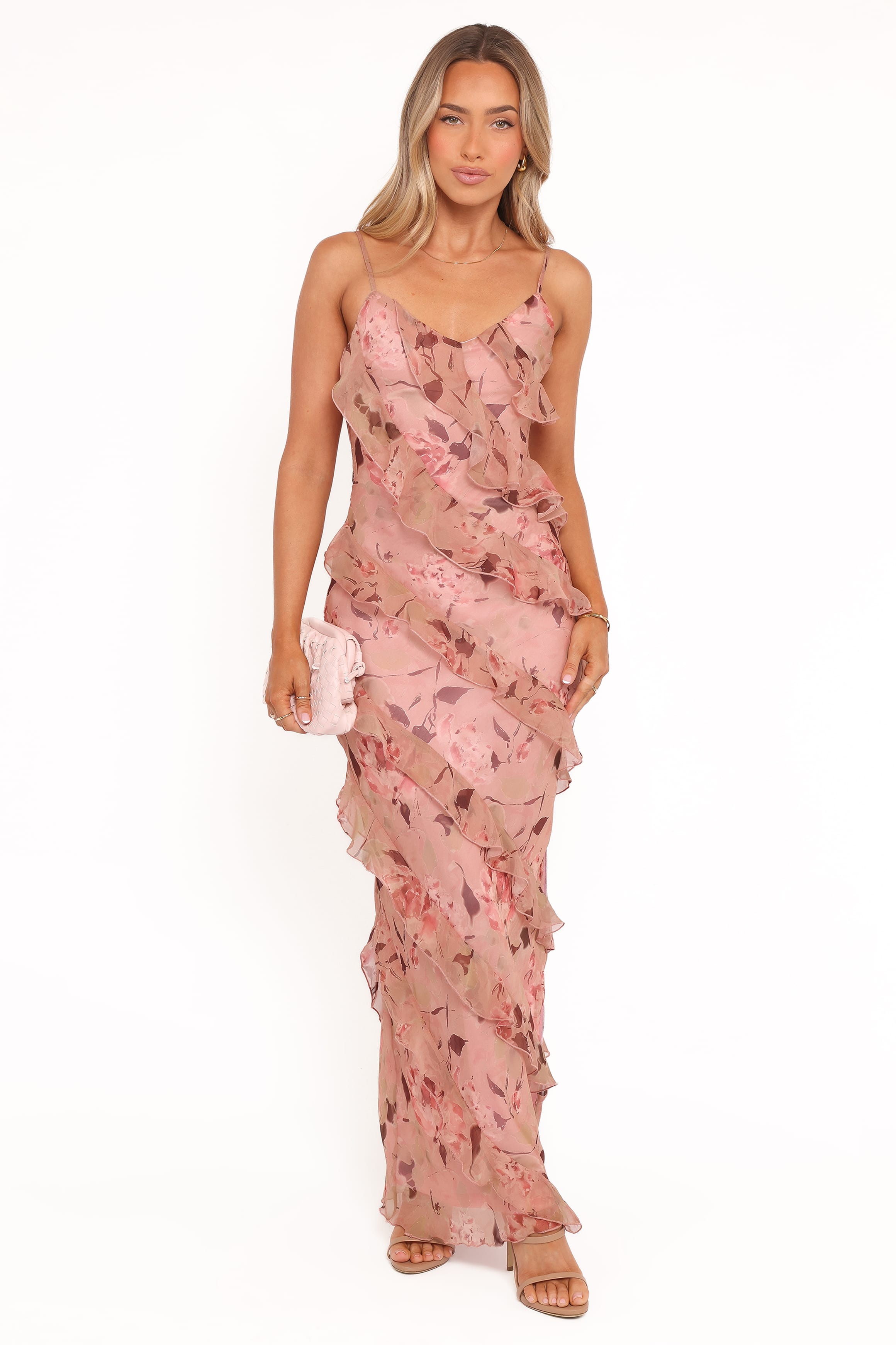 DRESSES Ciao Ruffles Maxi Dress - Pale Pink Floral