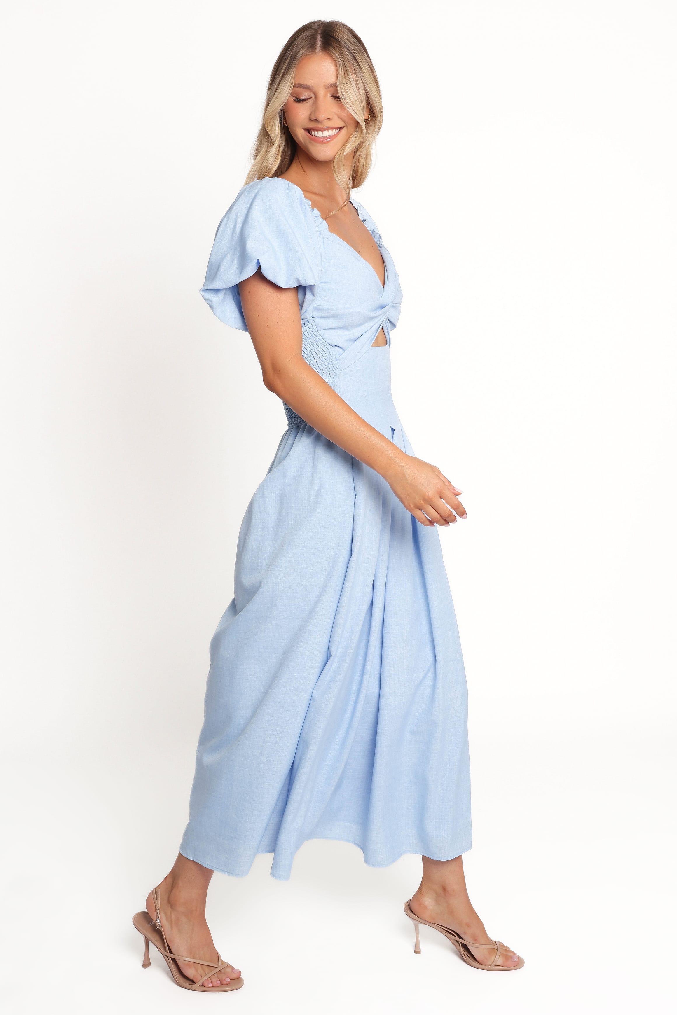 DRESSES Cintra Puff Sleeve Maxi Dress - Blue