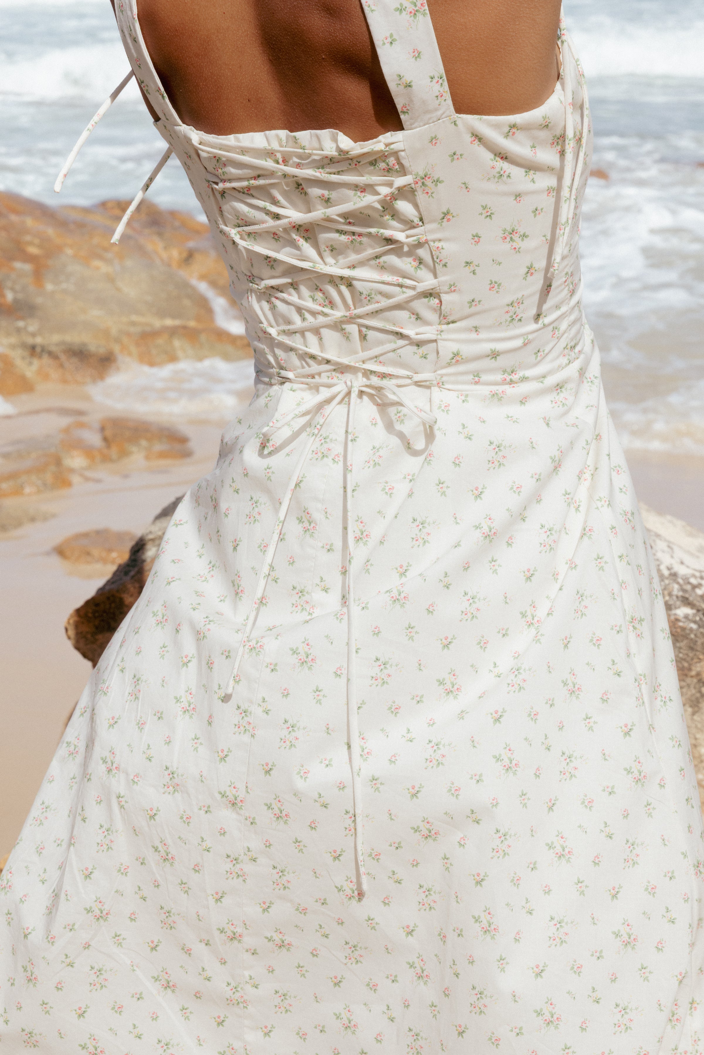 DRESSES Clarissa Midi Dress - White Betty