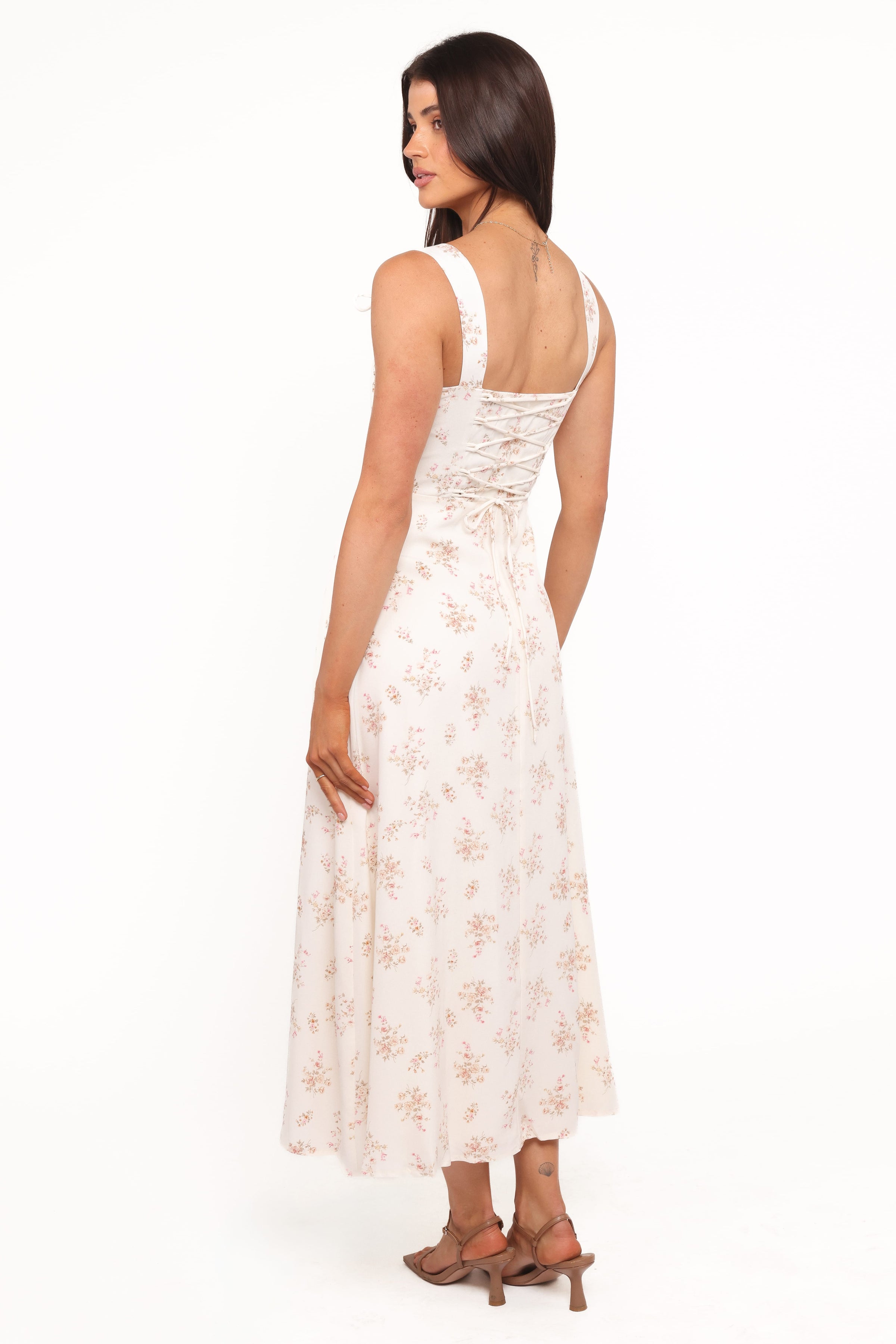 DRESSES Clarissa Midi Dress - White Floral