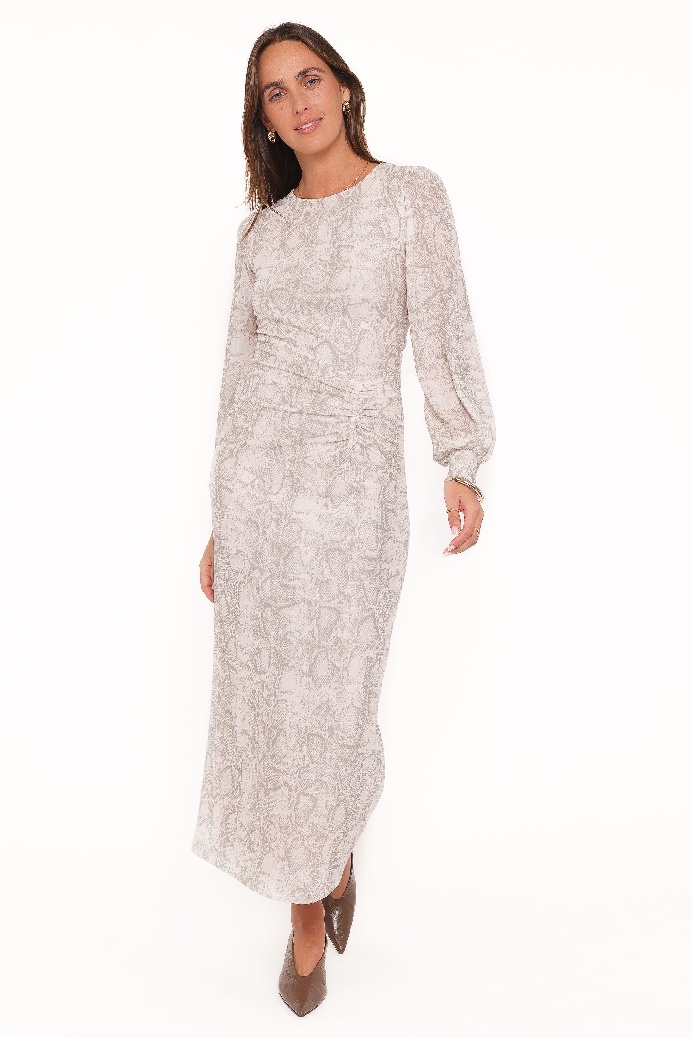 DRESSES Clemens Mesh Maxi Dress - Snake Print