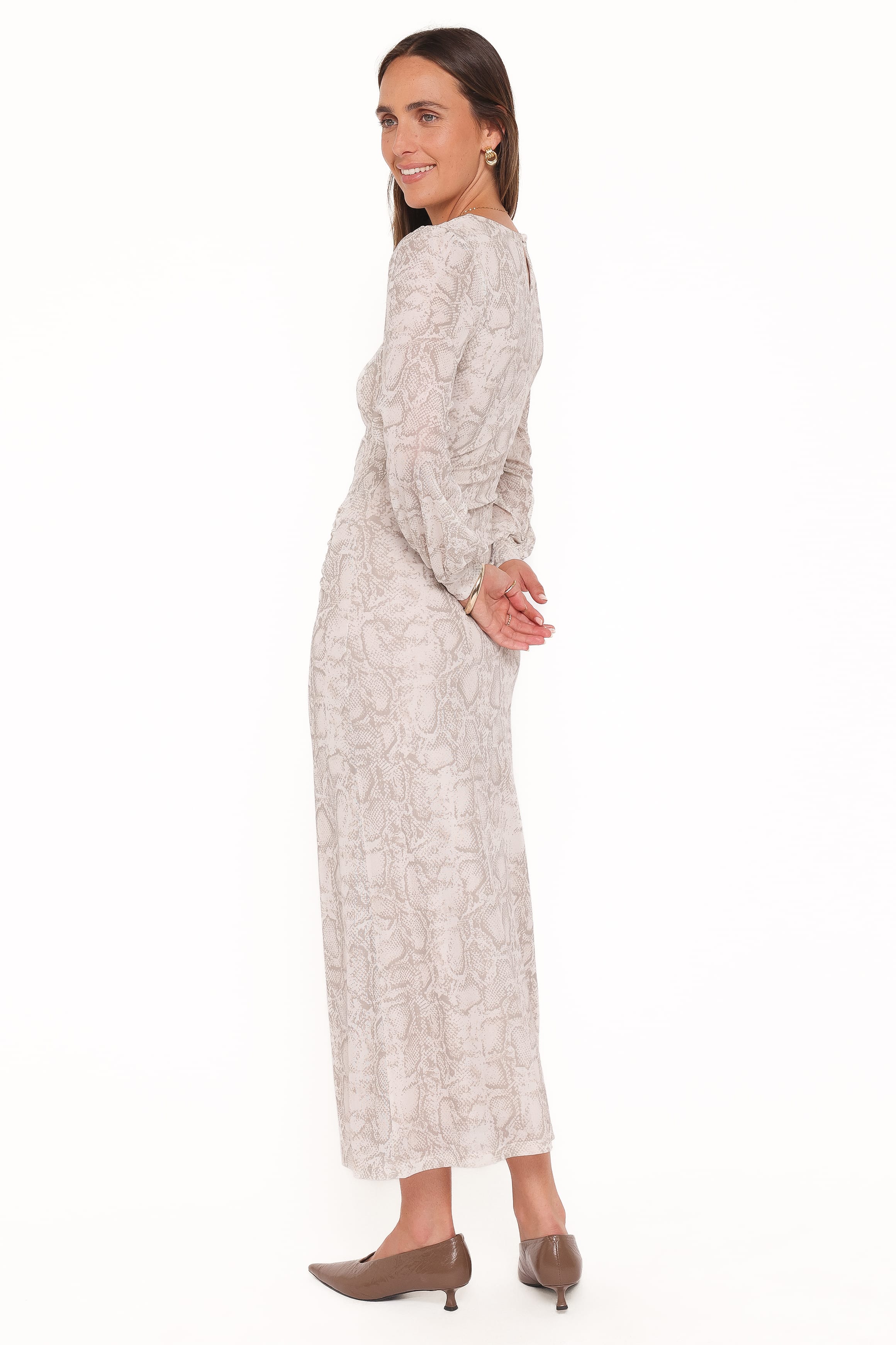 DRESSES Clemens Mesh Maxi Dress - Snake Print