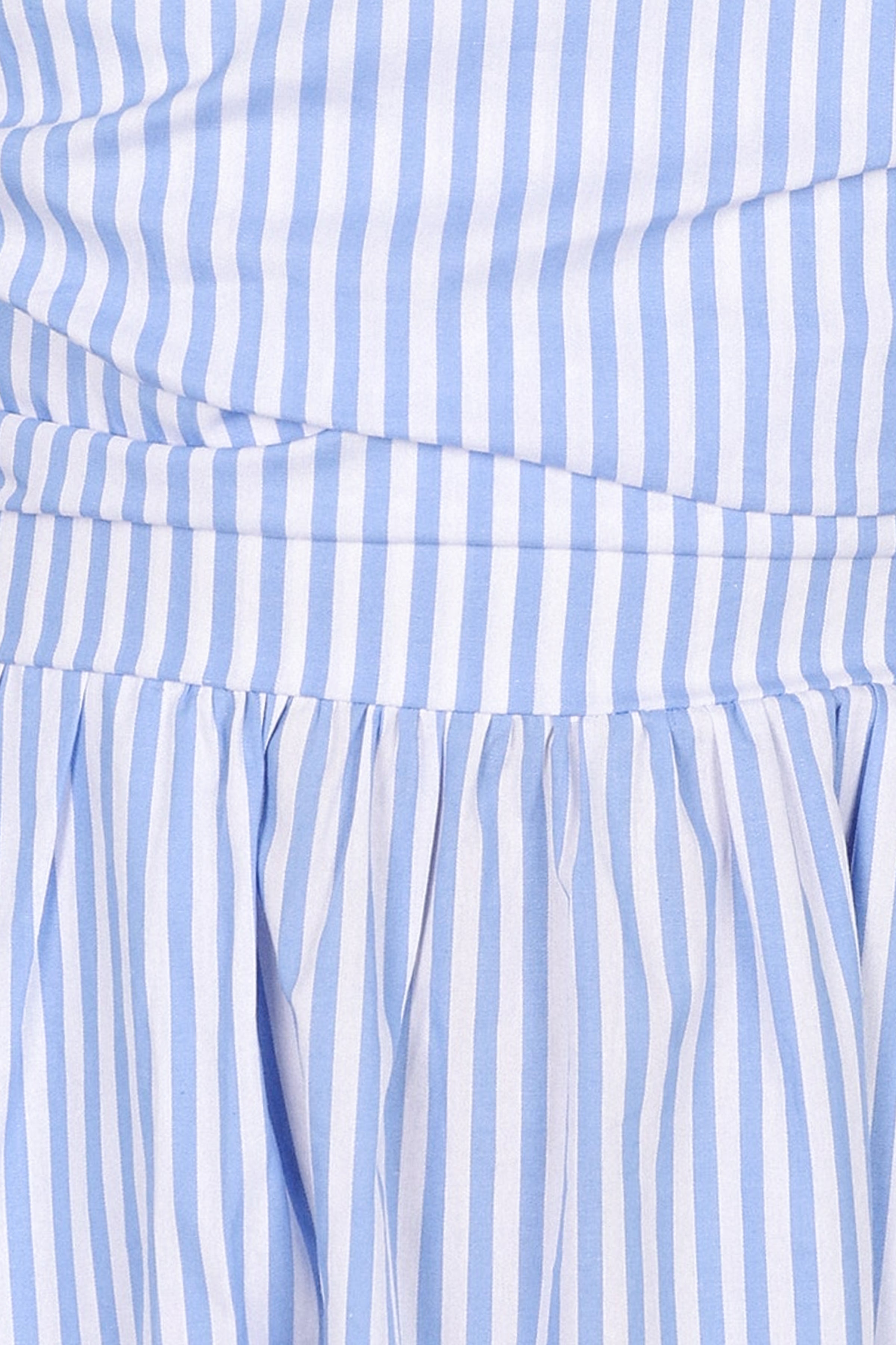 DRESSES Clo Puff Sleeve Midi Dress - Blue Stripe