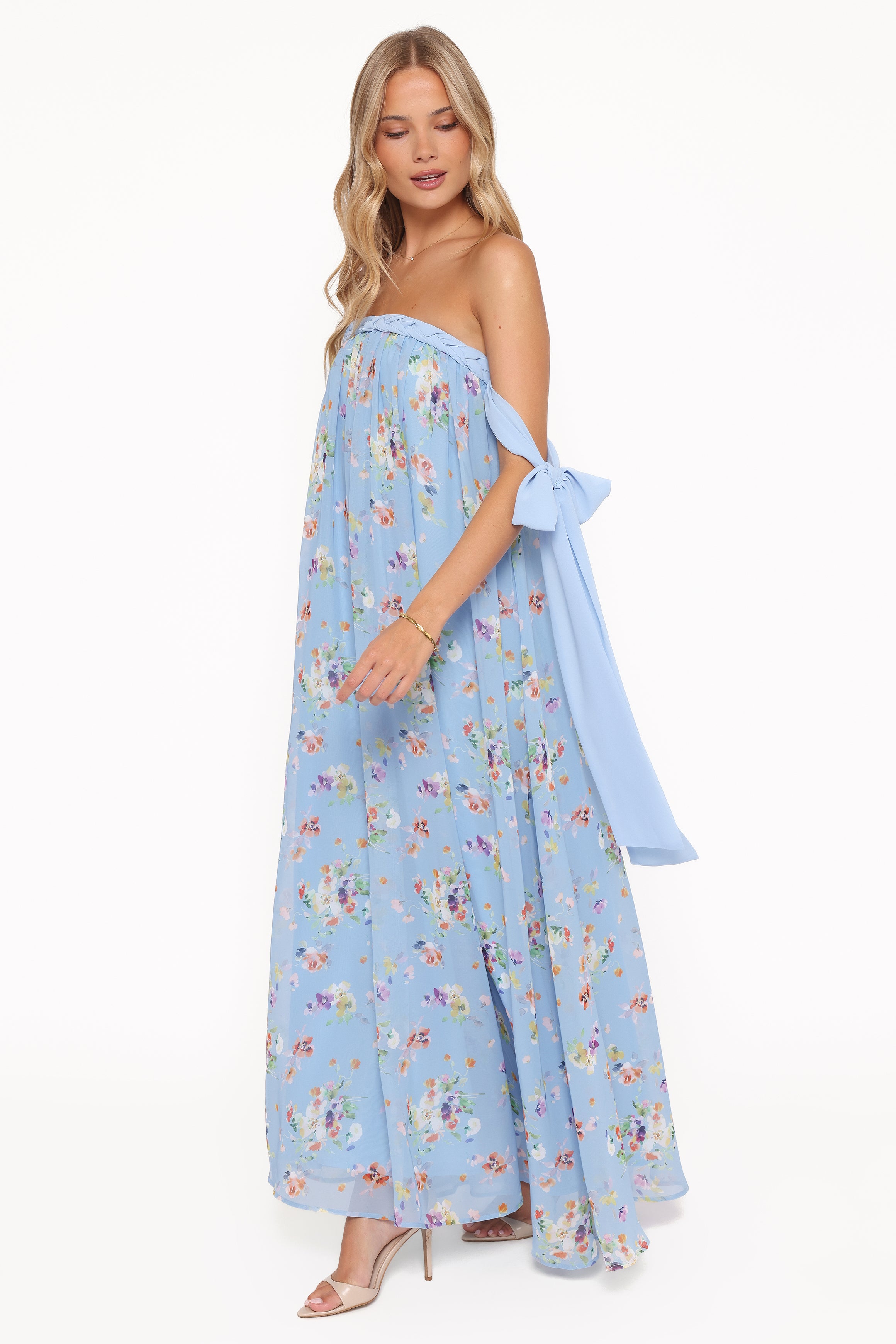DRESSES Codie Off Shoulder Maxi Dress - Cornflower Blue Floral