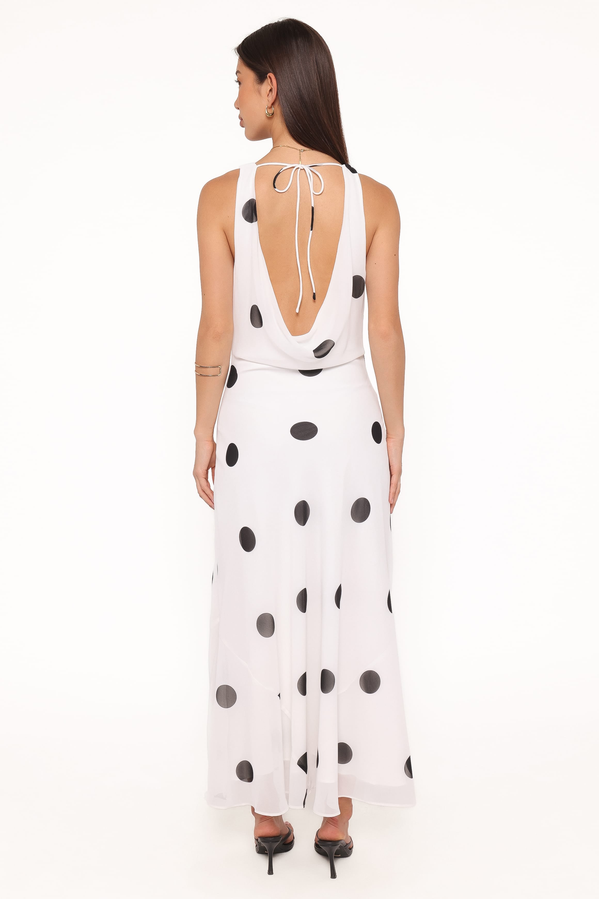 DRESSES Collette Maxi Dress - White Polka Dot