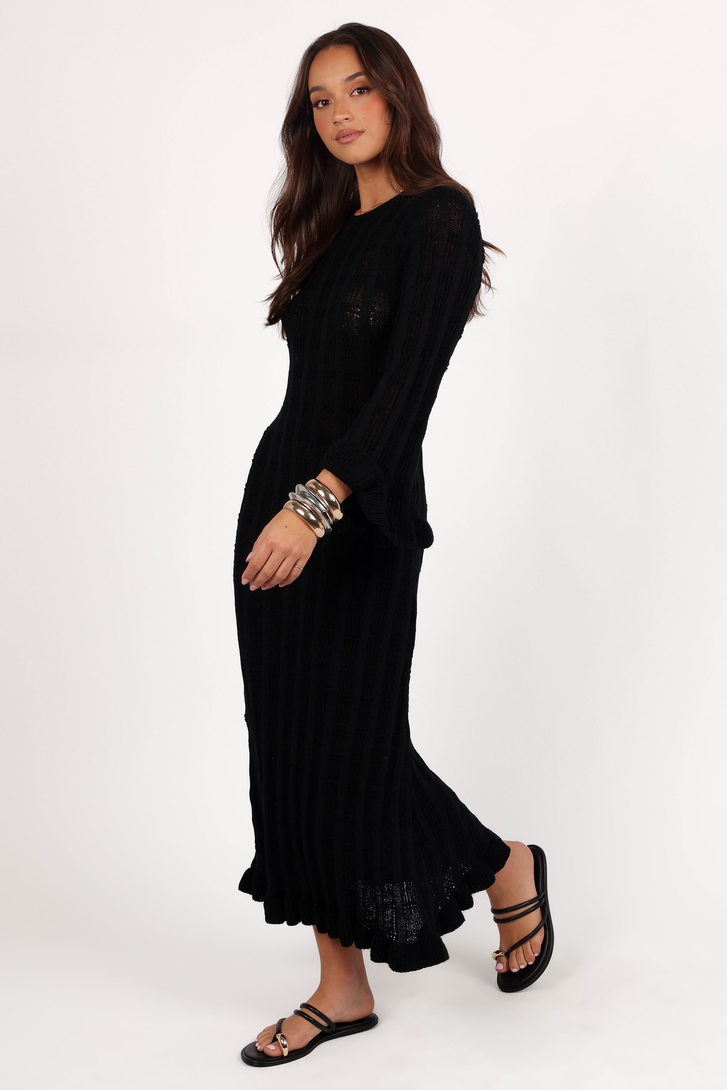 DRESSES Colter Long Sleeve Maxi Dress - Black