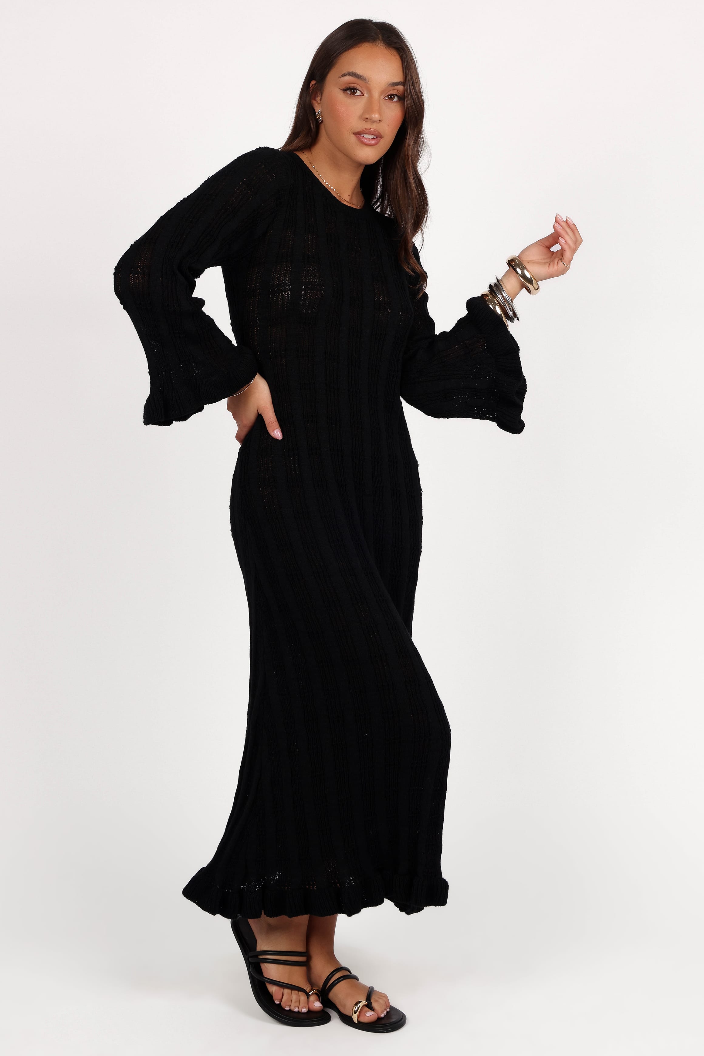 DRESSES Colter Long Sleeve Maxi Dress - Black