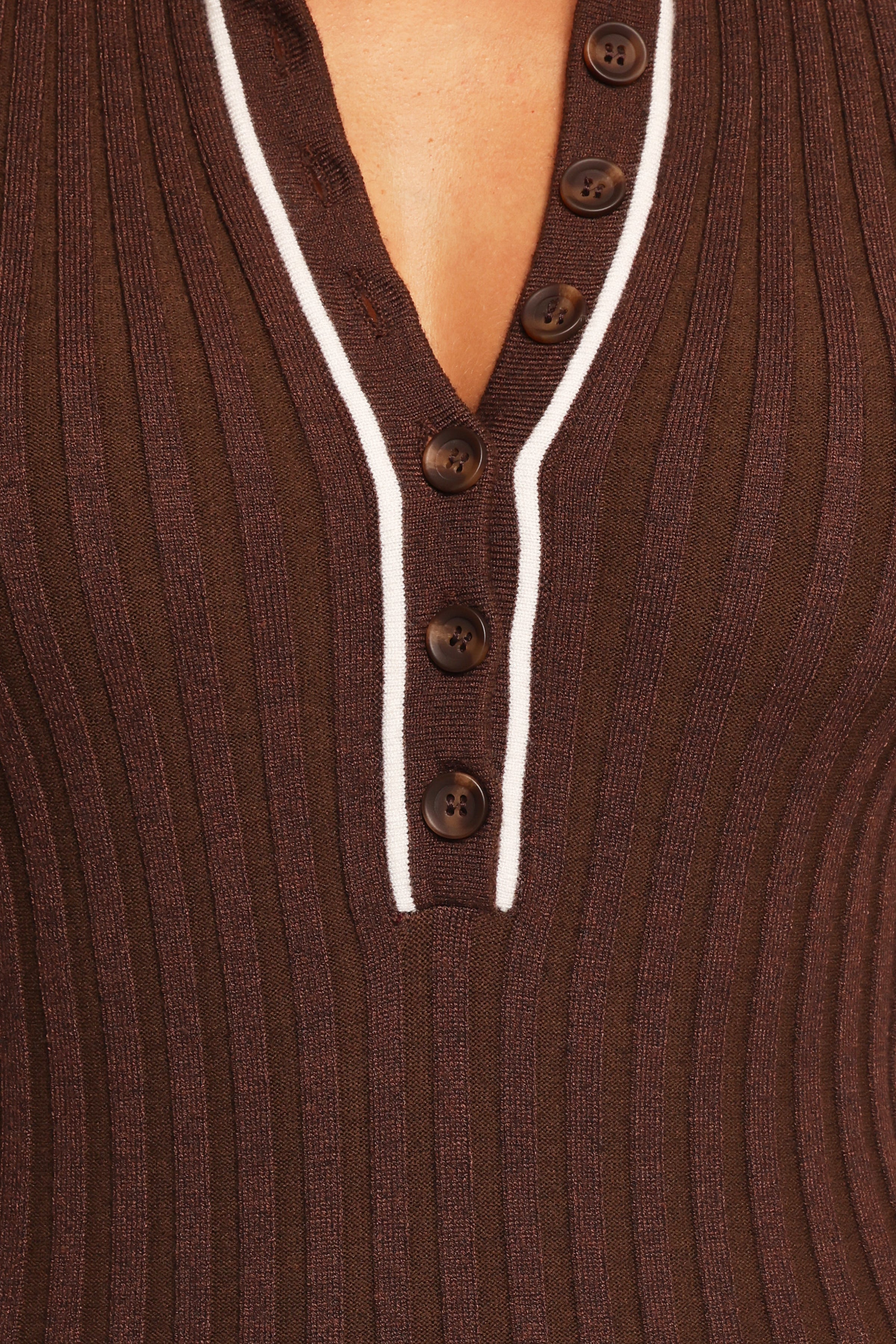 DRESSES Conner Short Sleeve Knit Dress - Chocolate