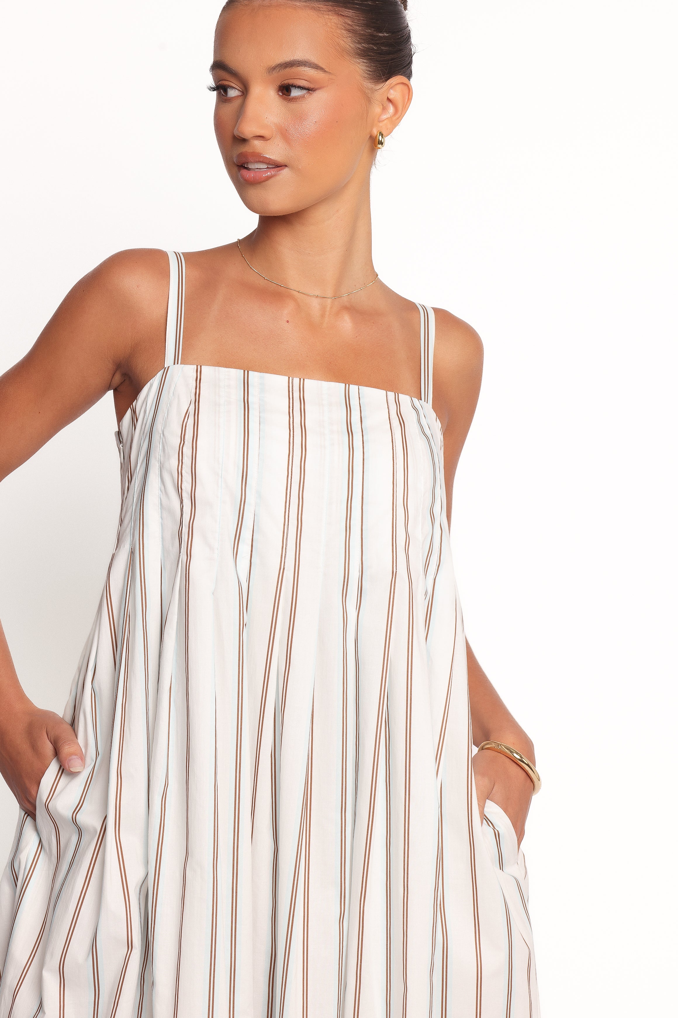 DRESSES Corfu Midi Dress - Blue Stripe