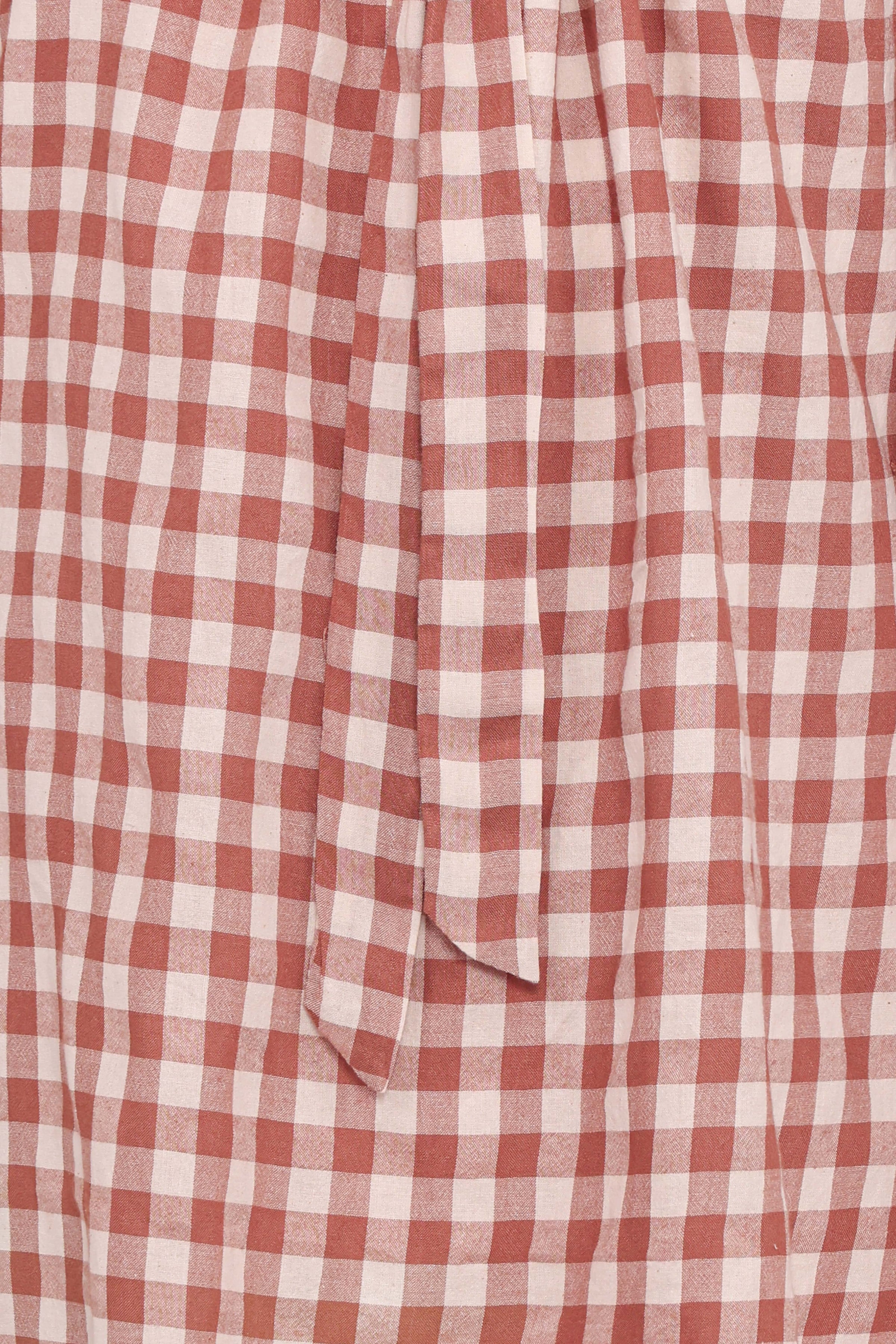 DRESSES Costa Mini Dress - Tan Gingham