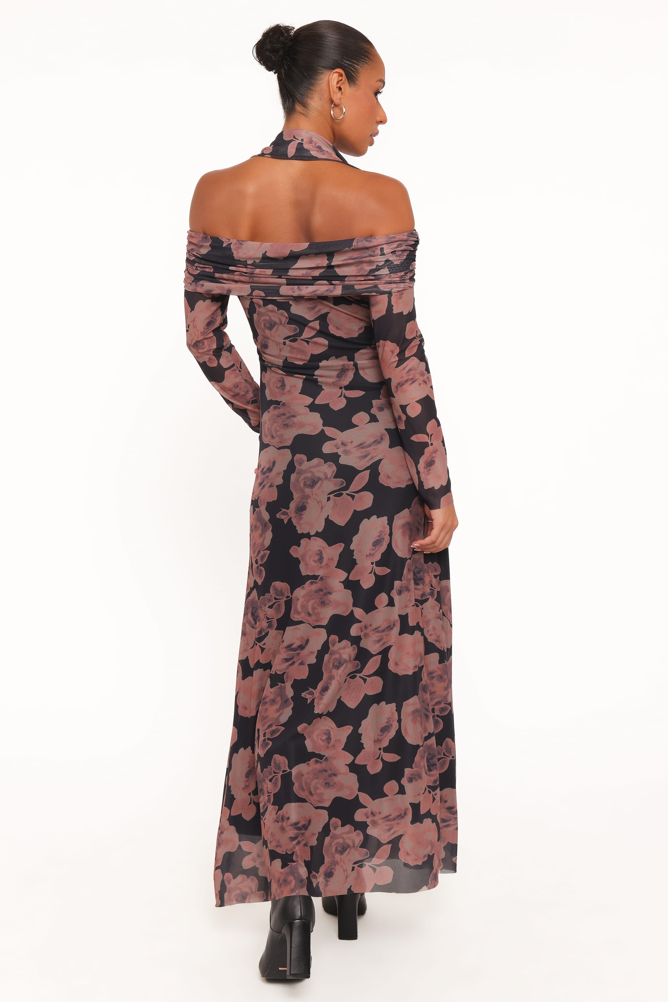 DRESSES Dane Off Shoulder Maxi Dress - Black Floral
