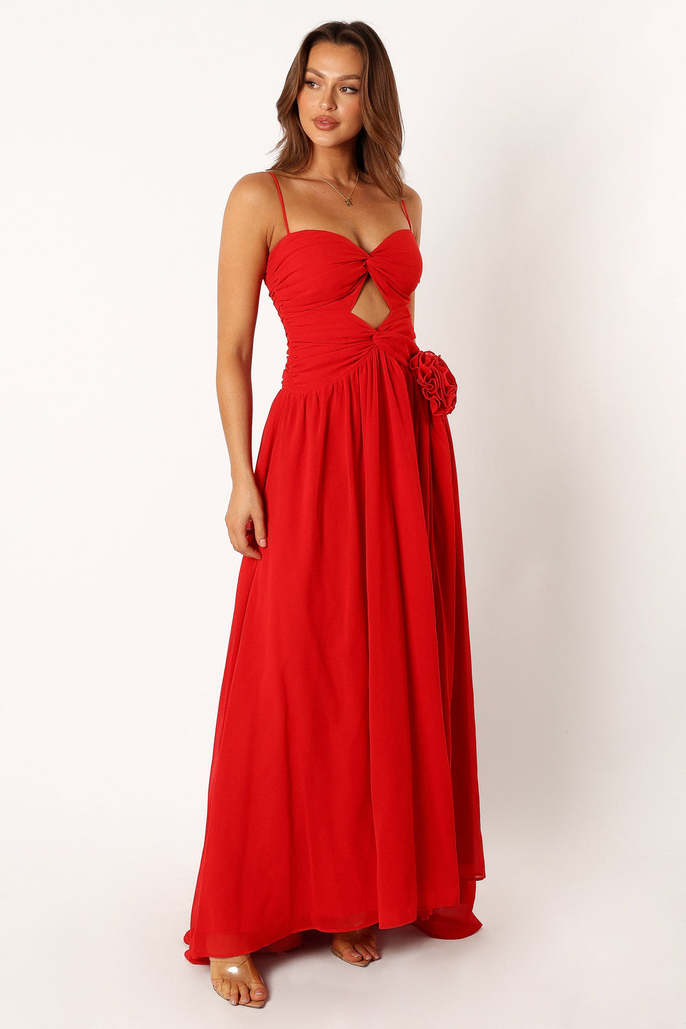 Shop Formal Dress - Danika Maxi Dress - Red fourth image