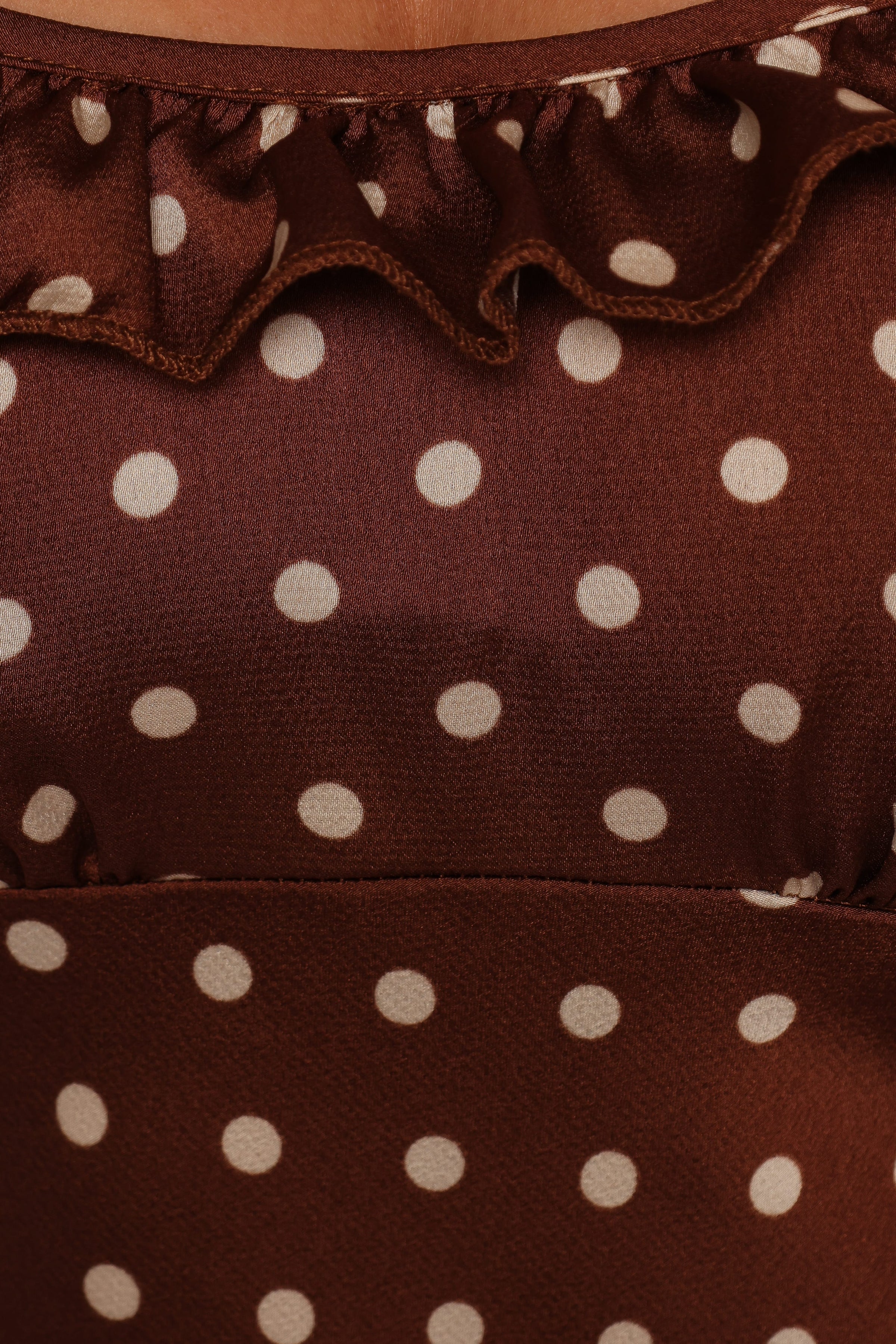 DRESSES Dara Midi Dress - Brown Polka Dot
