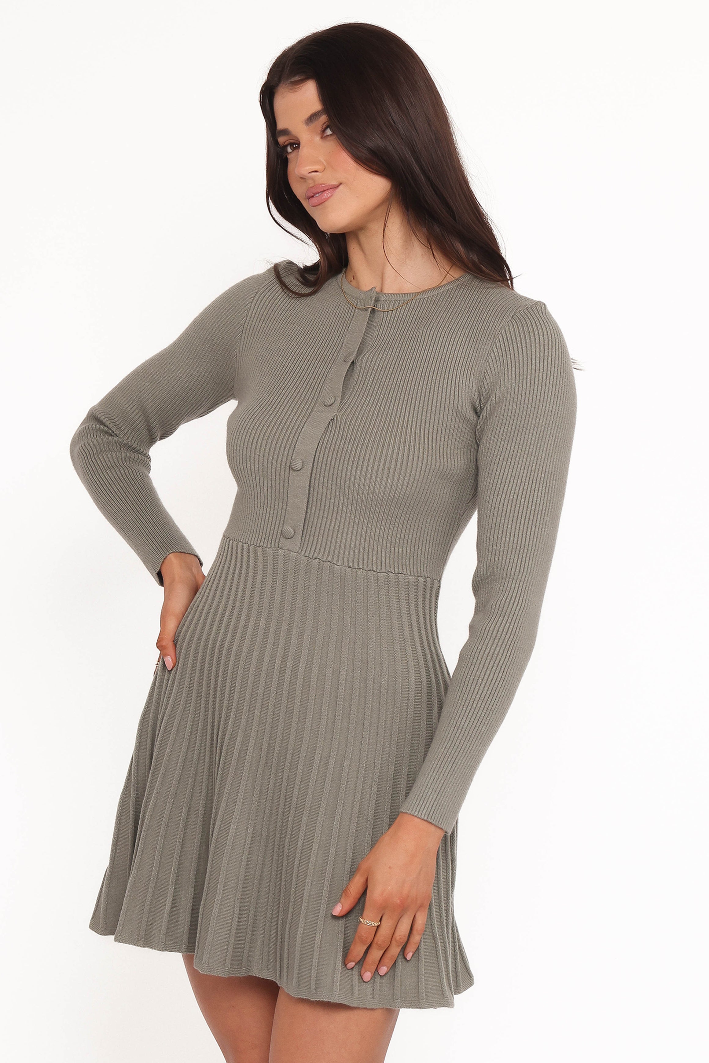 DRESSES Darlina Long Sleeve Mini Dress - Olive